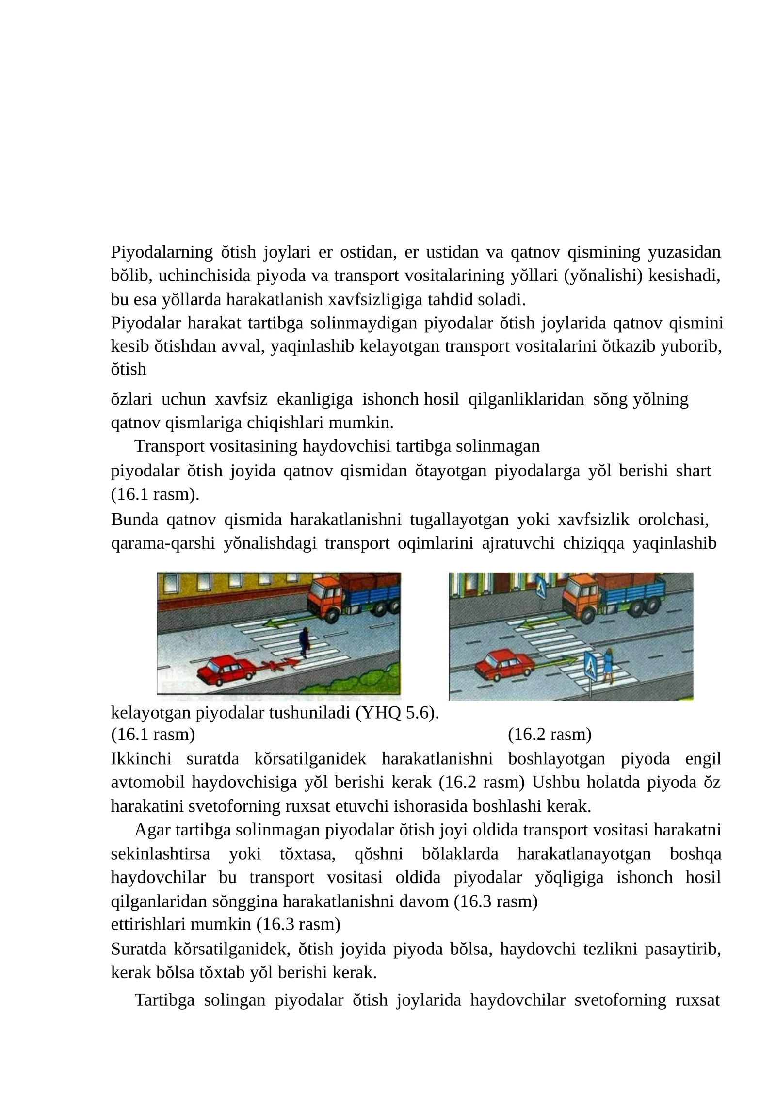 Piyodalarning o'tish joylari