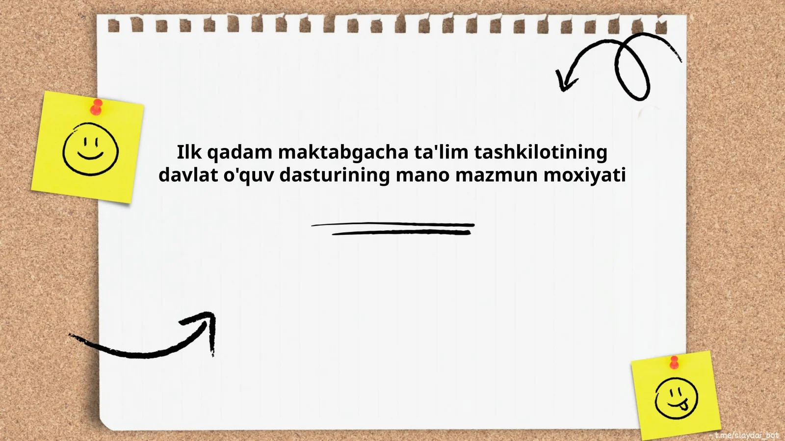 Ilk qadam maktabgacha ta'lim tashkilotining davlat o'quv dasturining mano mazmun moxiyati
