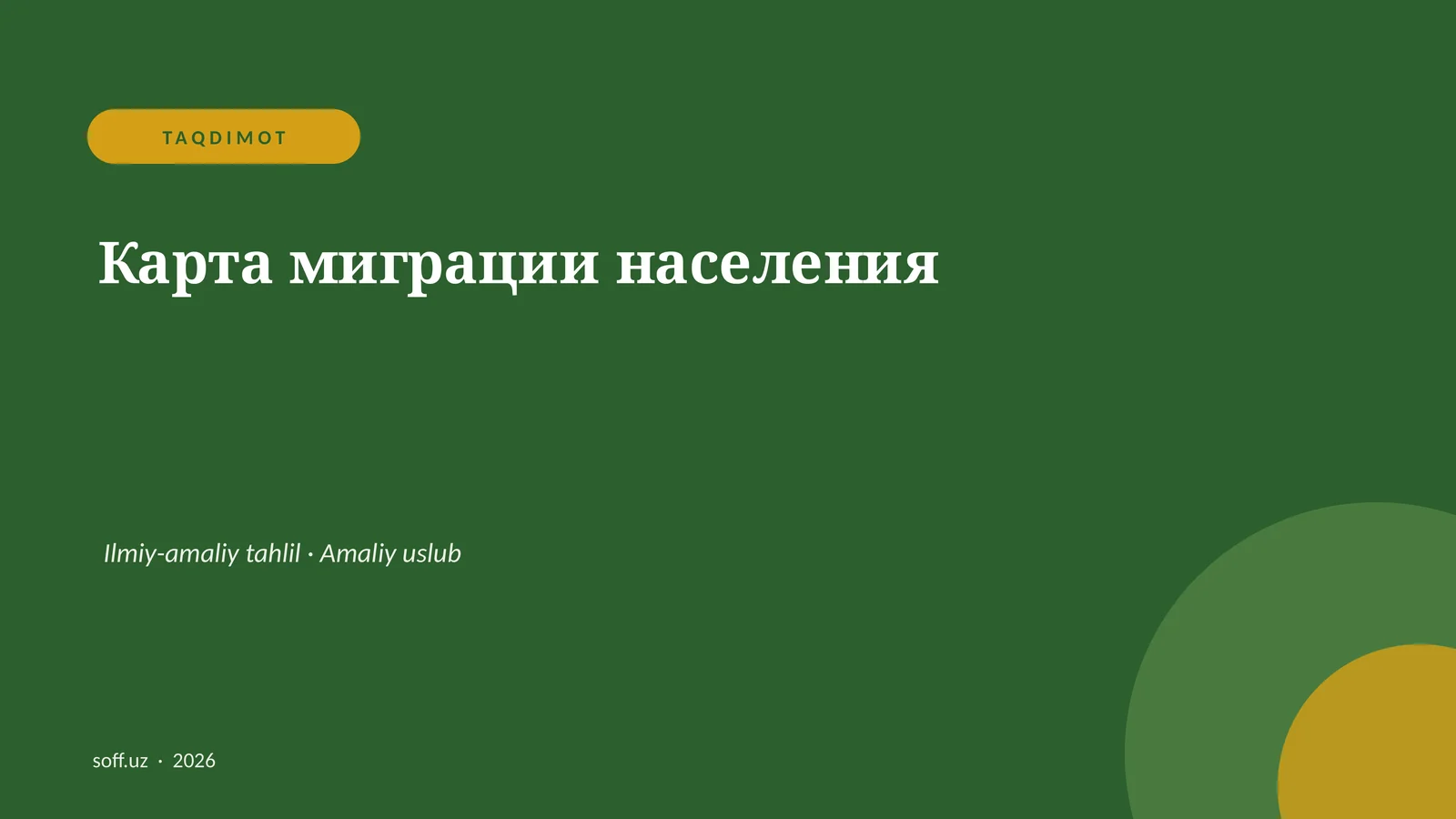 Карта миграции населения