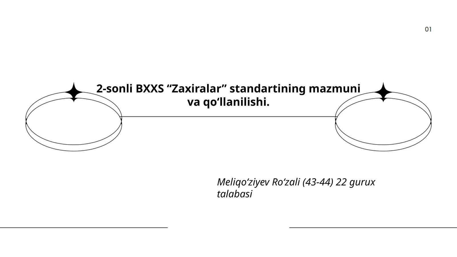 2-sonli BXXS “Zaxiralar” standartining mazmuni va qoʻllanilishi