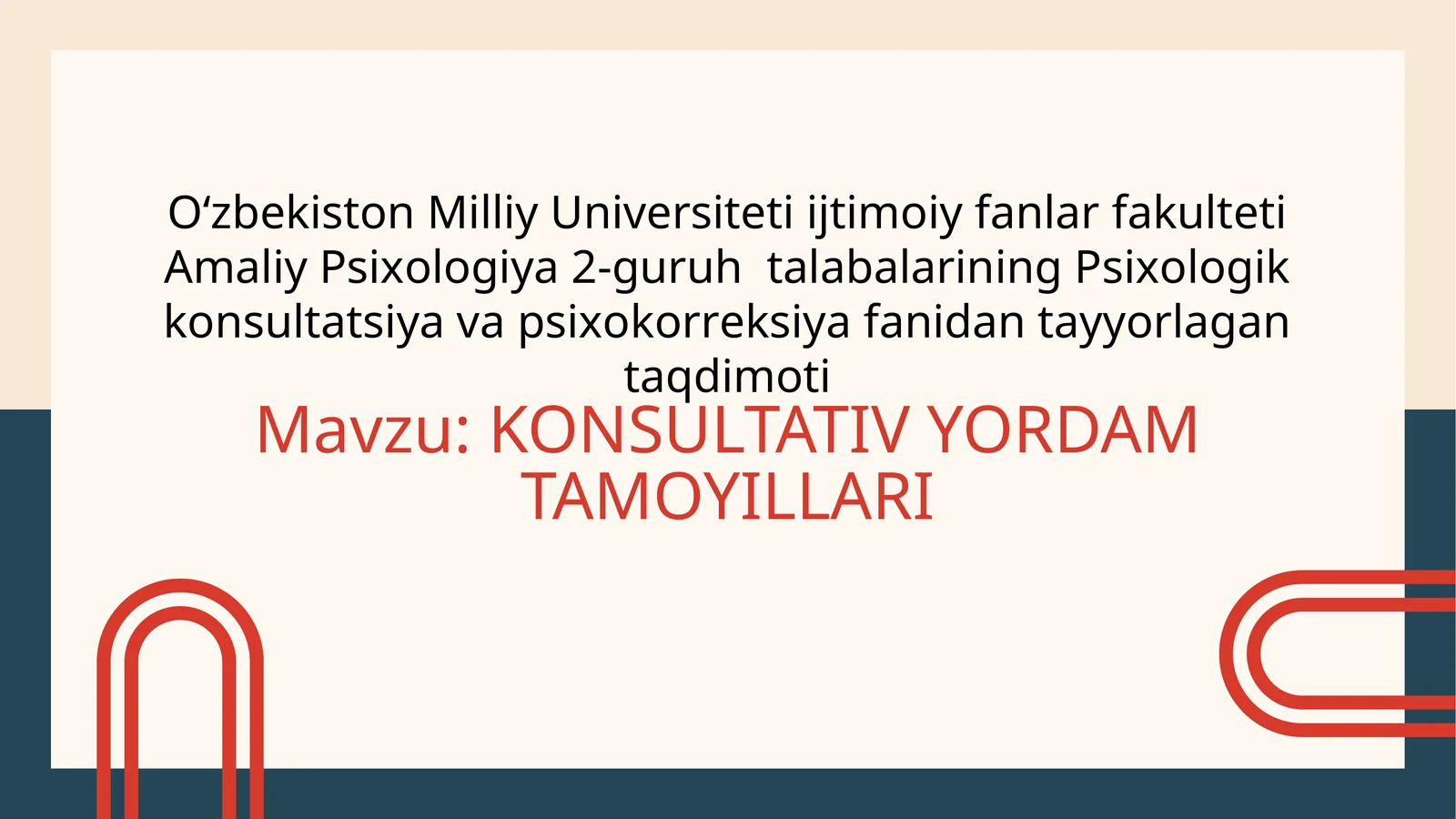 KONSULTATIV YORDAM TAMOYILLARI