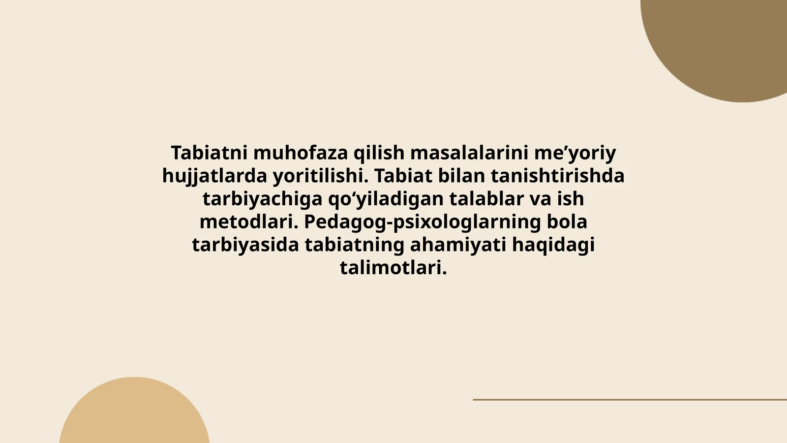 Tabiatni muhofaza qilish masalalarini meʼyoriy hujjatlarda yoritilishi