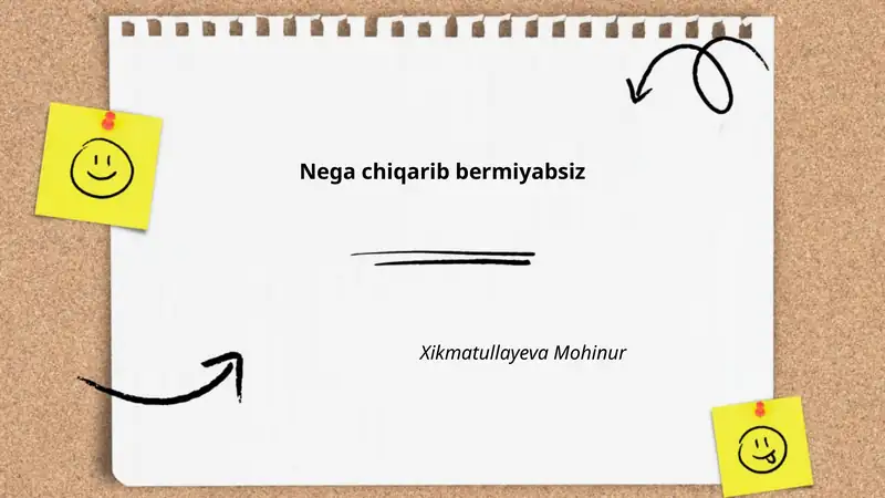 Nega chiqarib bermiyabsiz