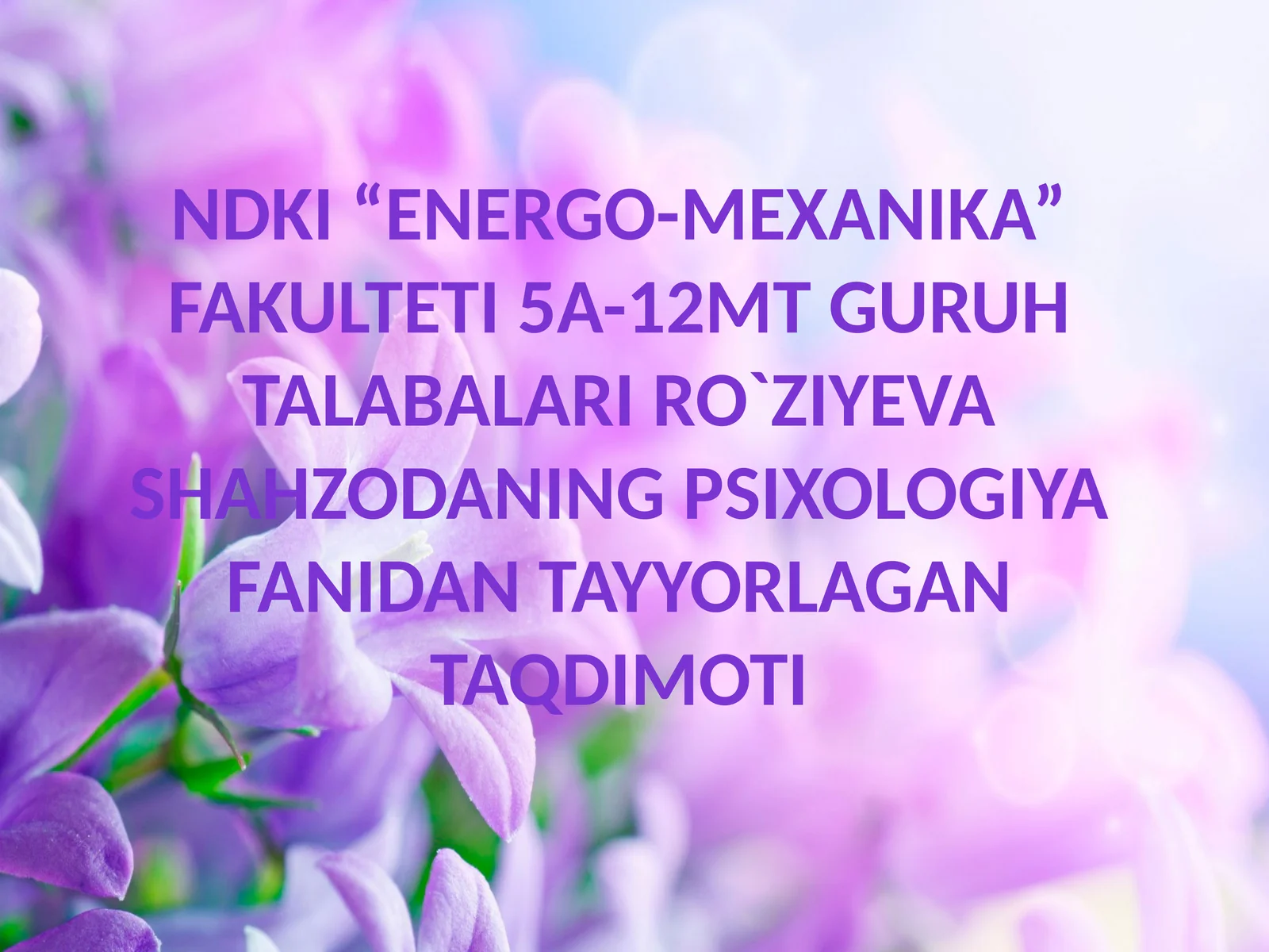 Shaxsning individual xususiyatlari. Temperament haqida