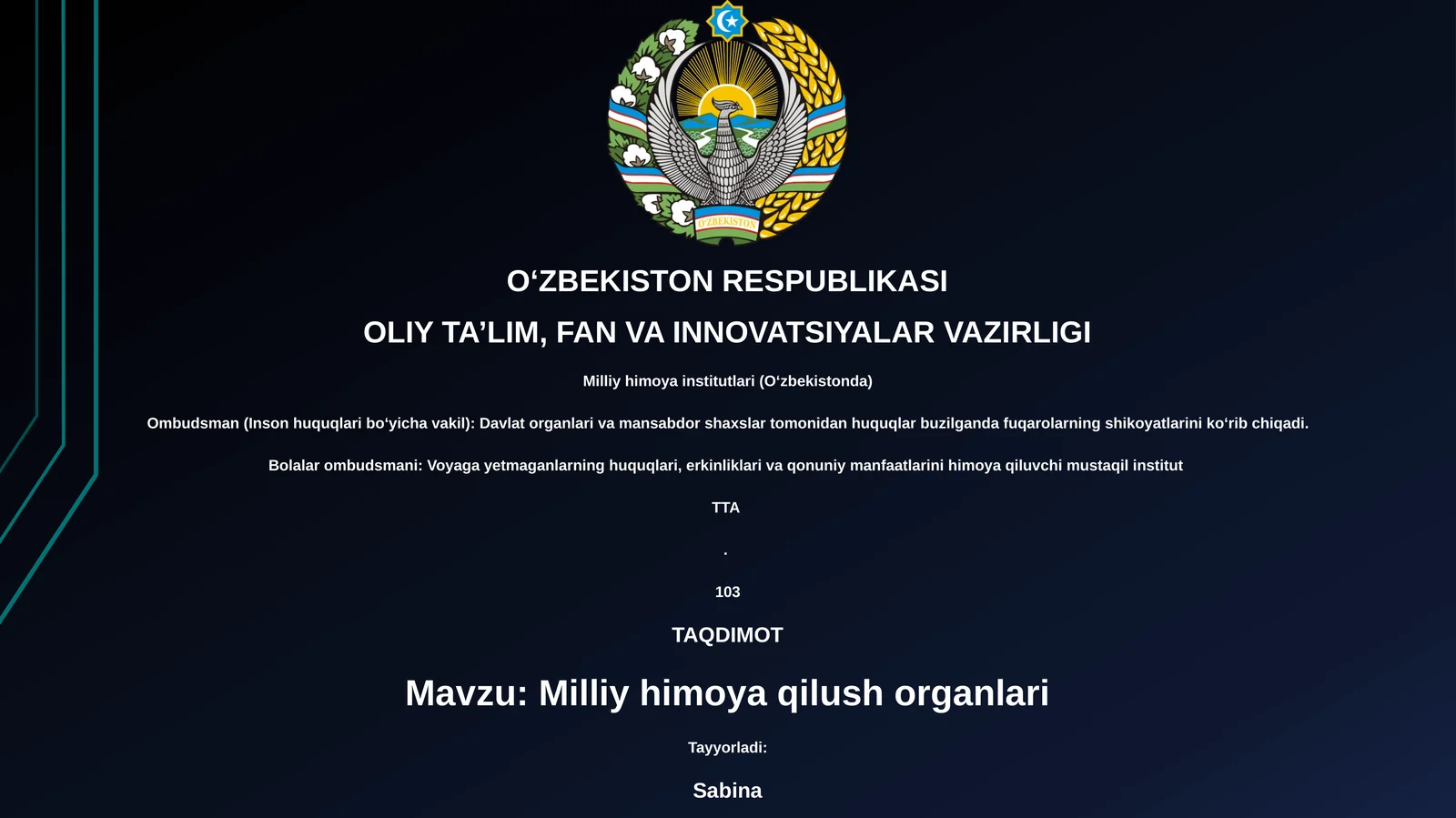 Milliy himoya institutlari