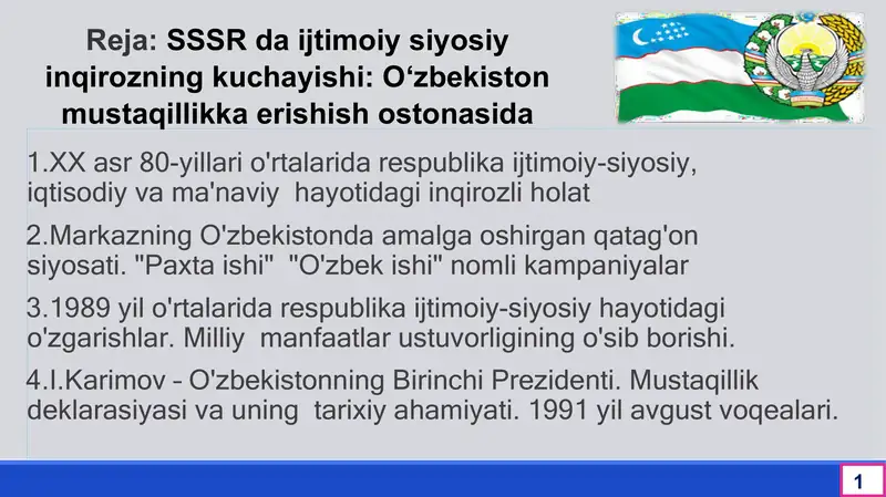 SSSR da ijtimoiy siyosiy inqirozning kuchayishi