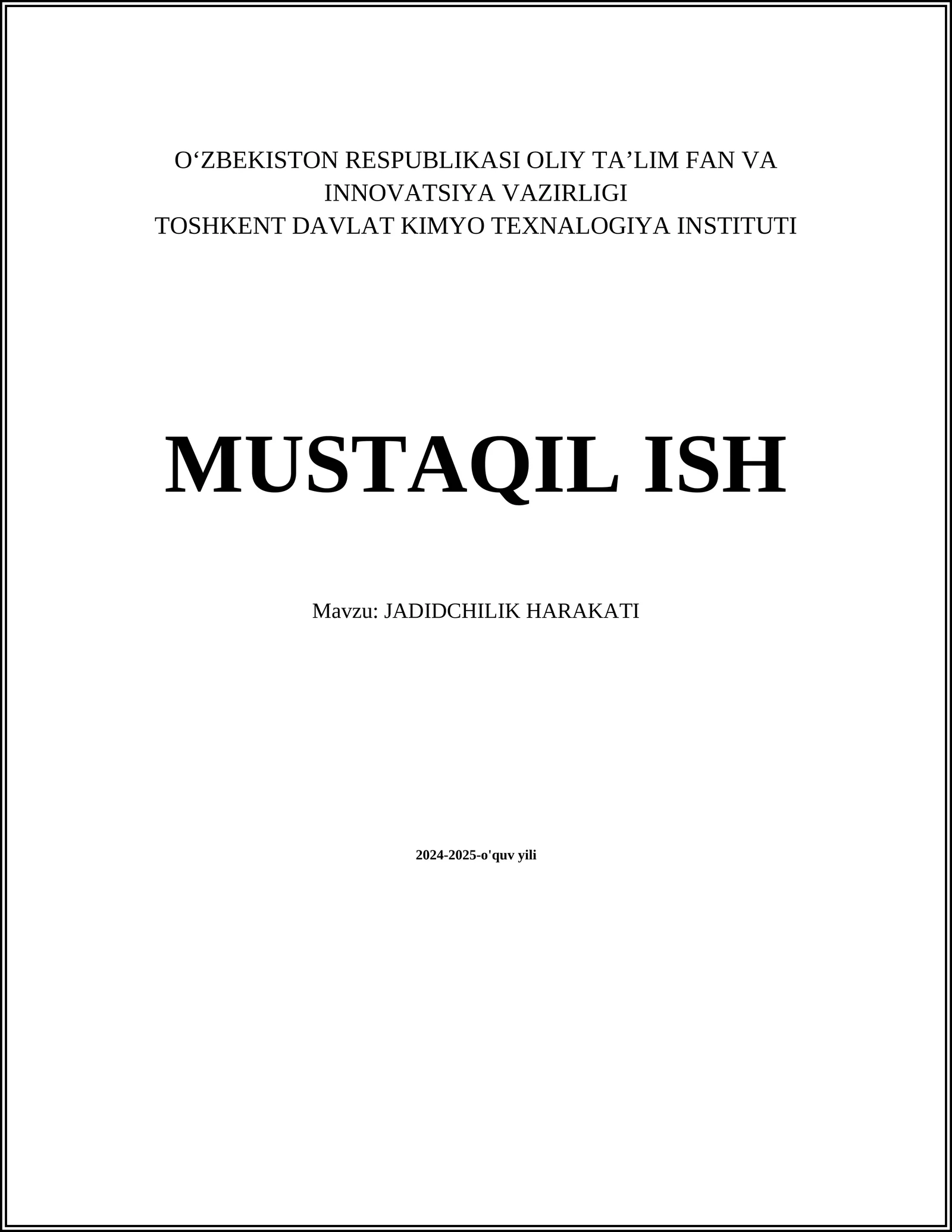 JADIDCHILIK HARAKATI