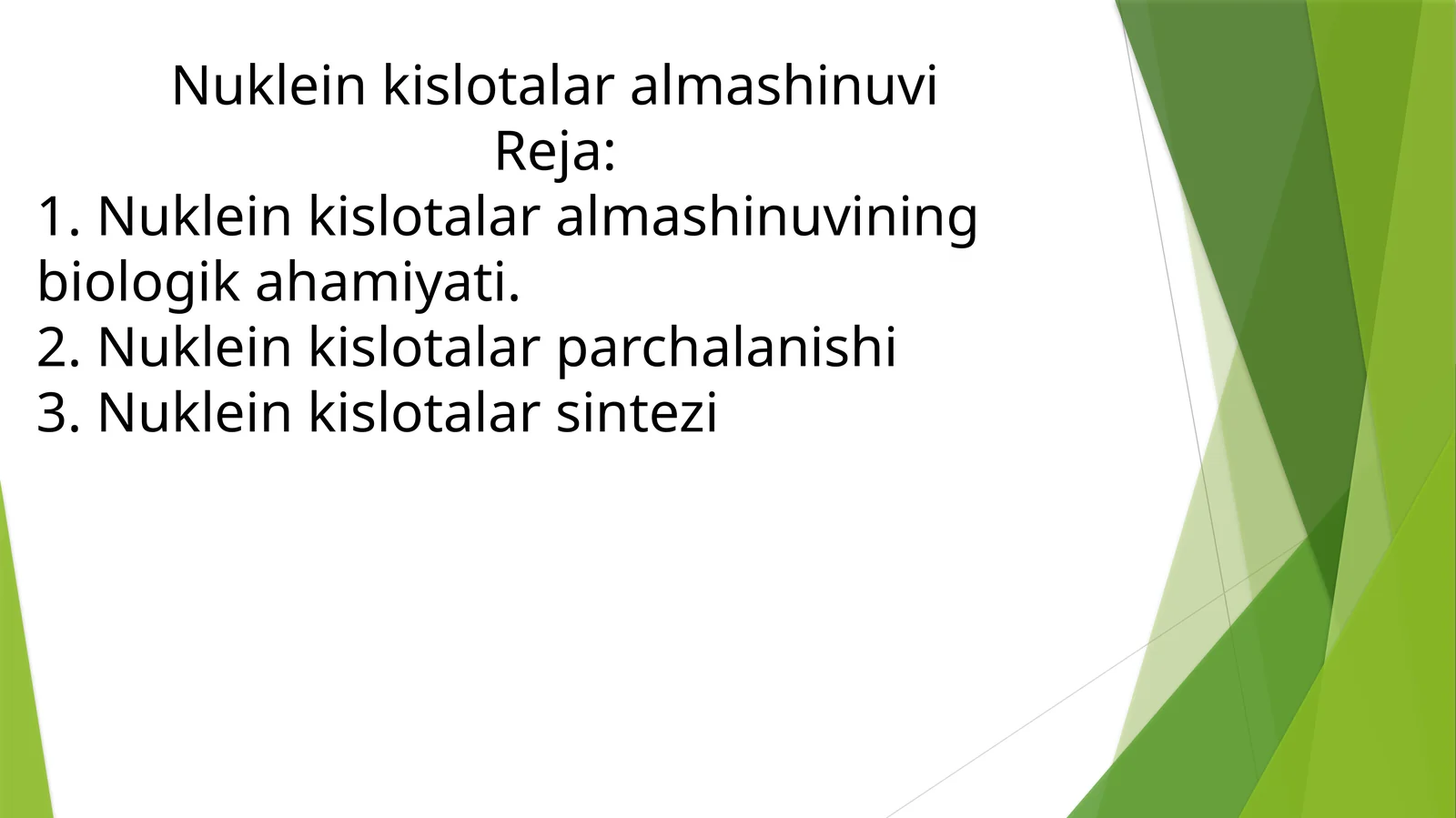 Nuklein kislotalar almashinuvi