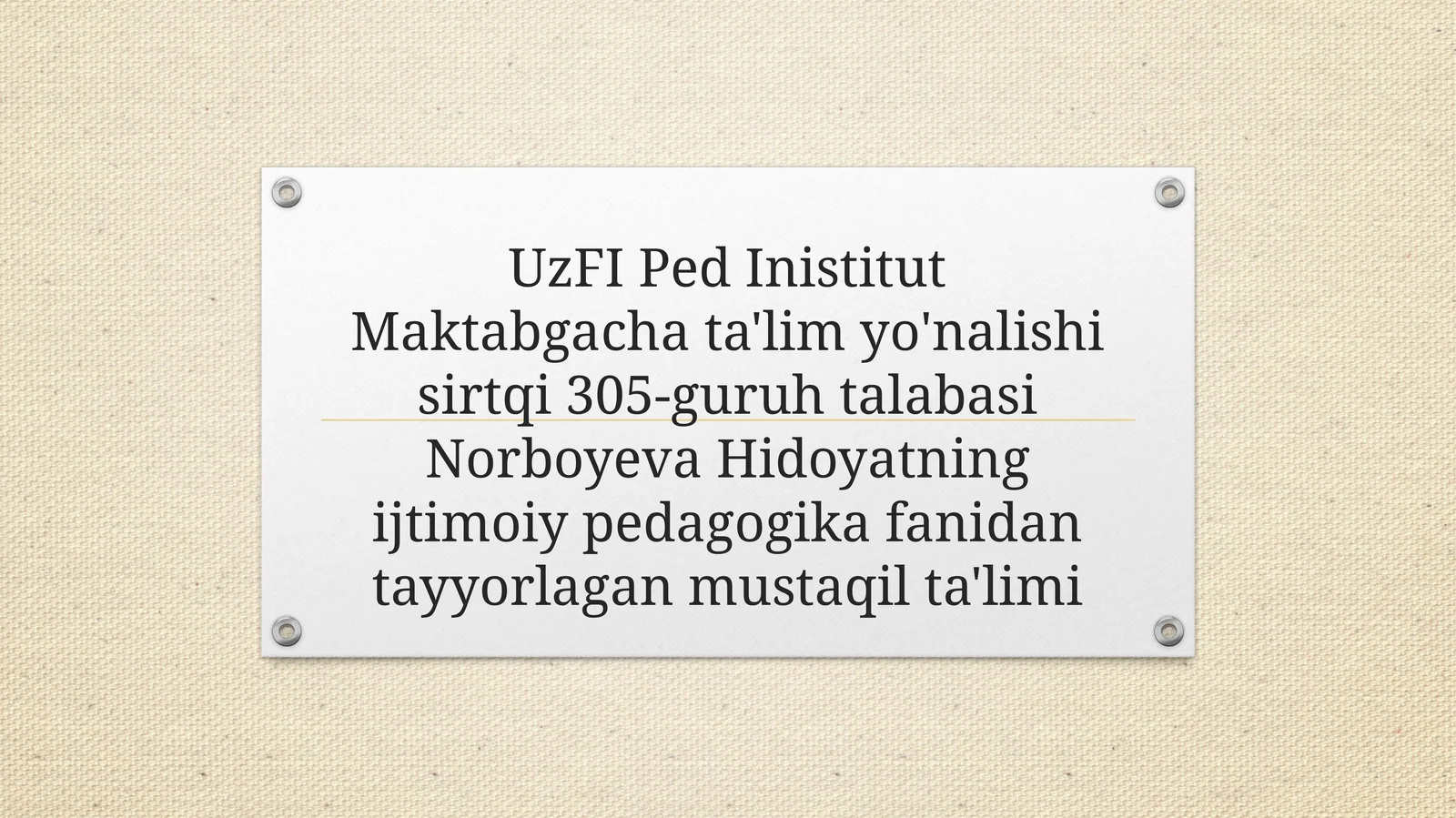 Oila bilan ijtimoiy-pedagogik faoliyat