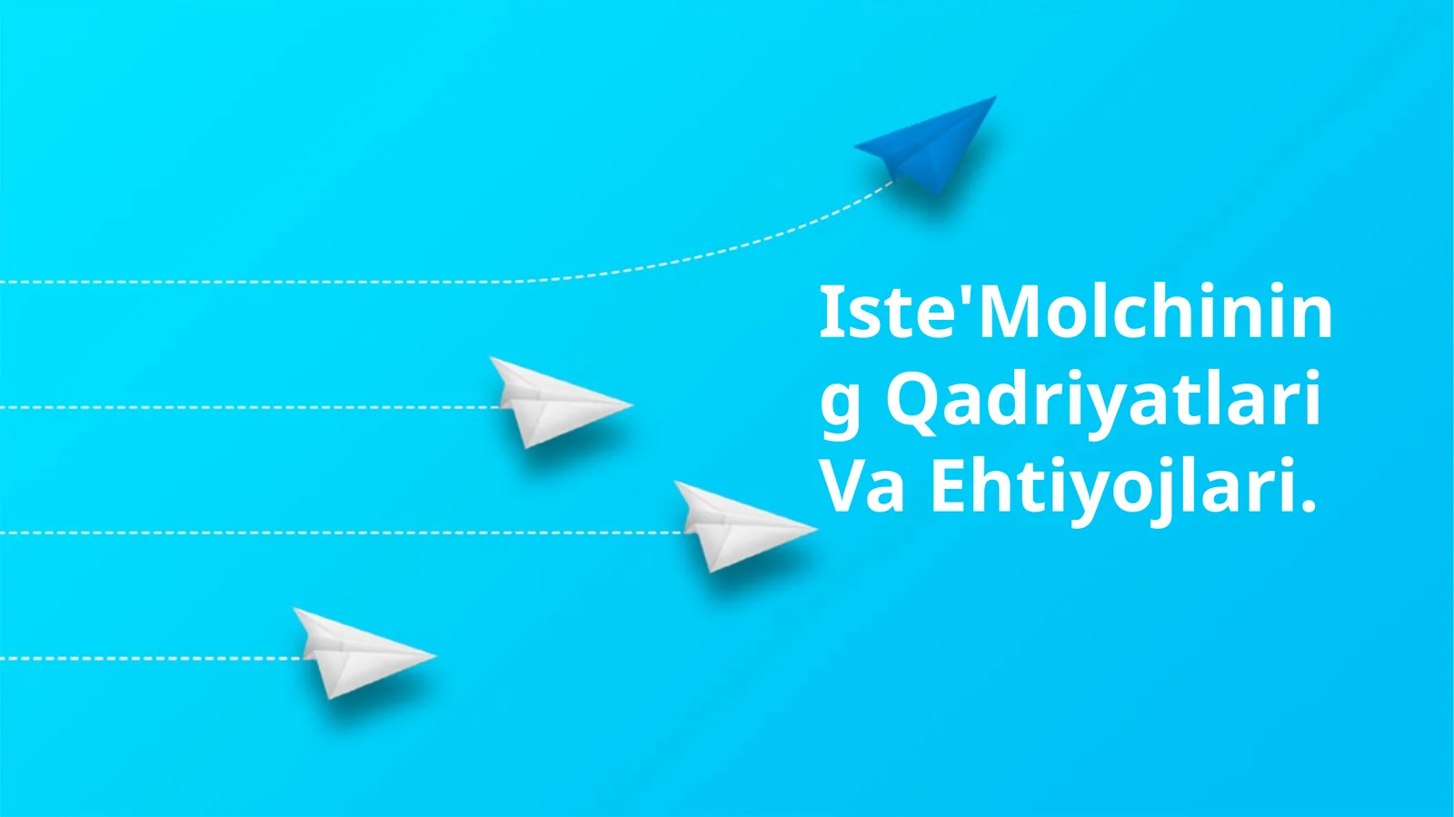 Iste'Molchining Qadriyatlari Va Ehtiyojlari