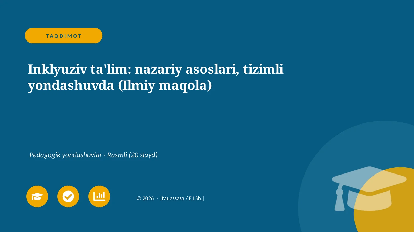 Inklyuziv ta'lim: nazariy asoslari, tizimli yondashuvda