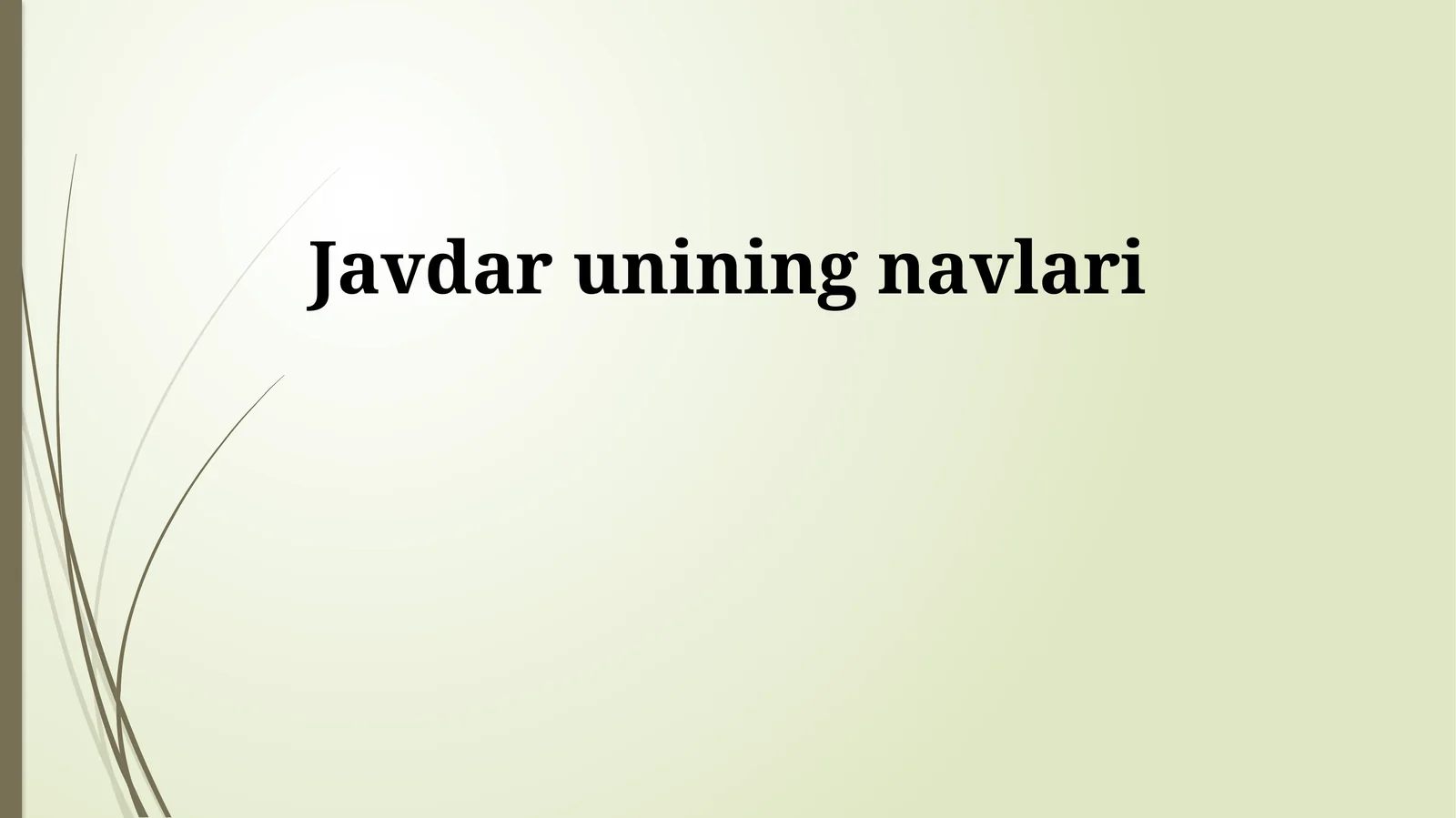 Javdar unining navlari