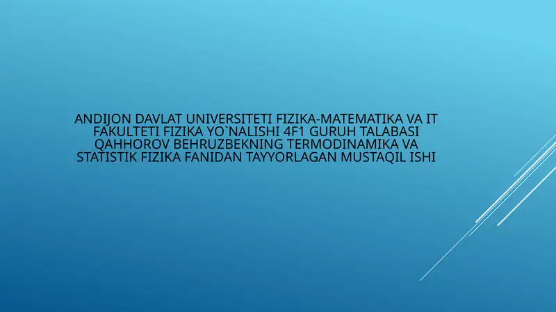 Braun harakatining nazariyasi