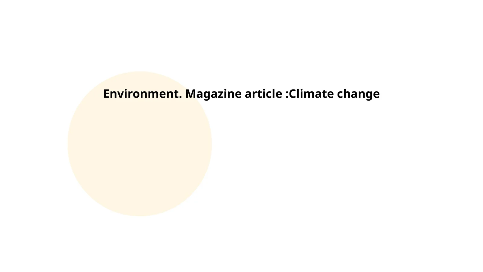 Climate change