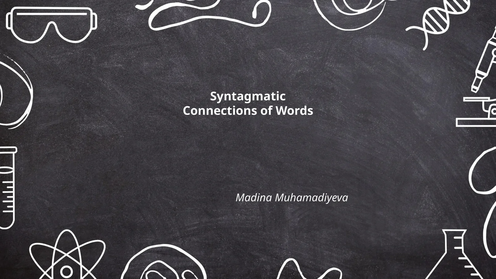 Syntagmatic Connections of Words