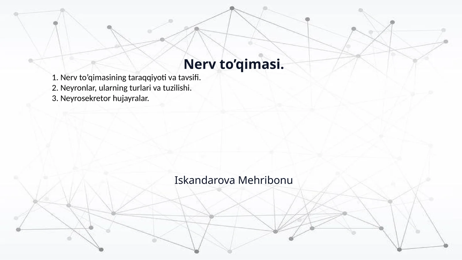 Nerv to’qimasi.