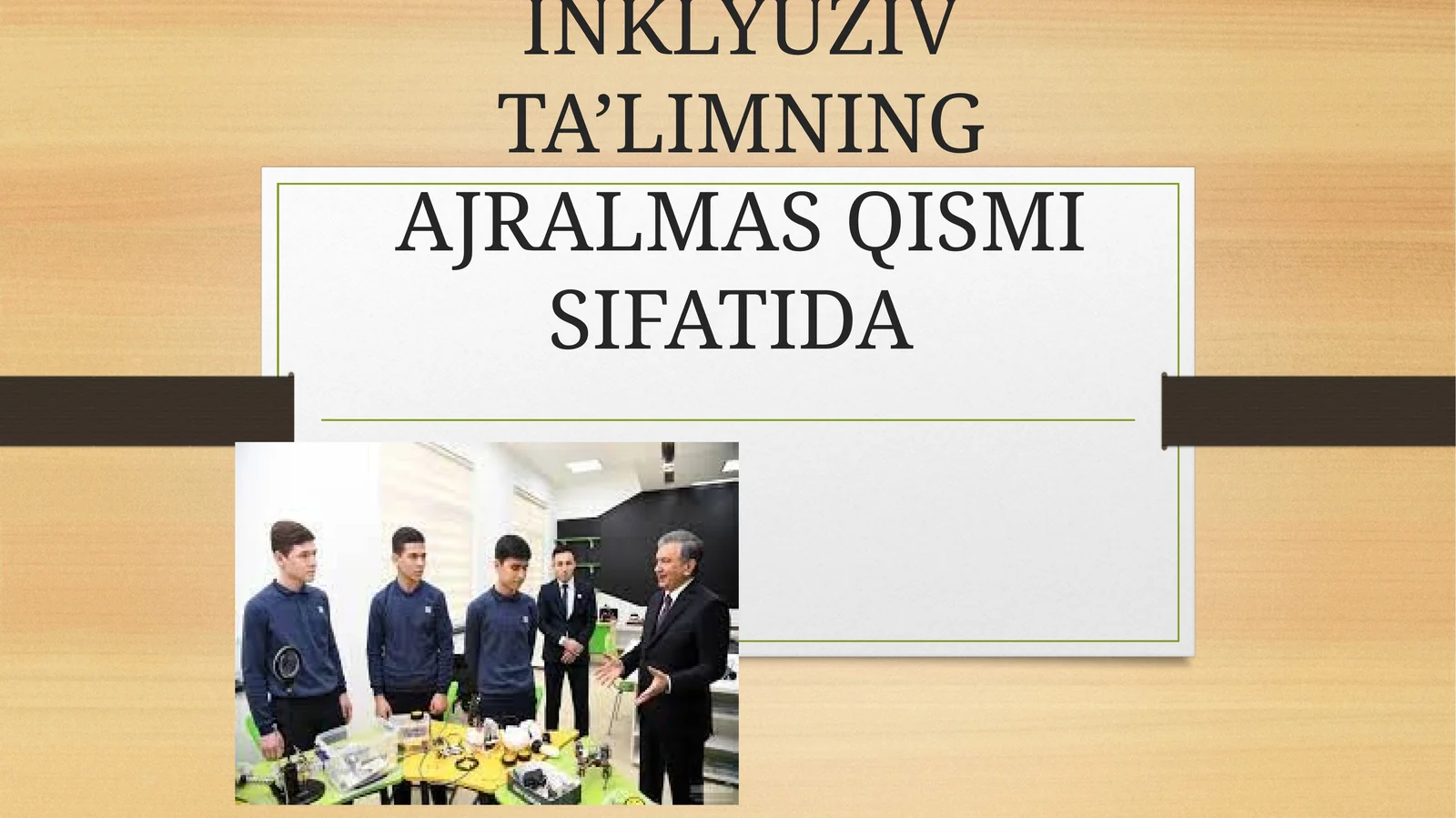 GOSPITAL PEDAGOGIKA –INKLYUZIV TA’LIMNING AJRALMAS QISMI SIFATIDA