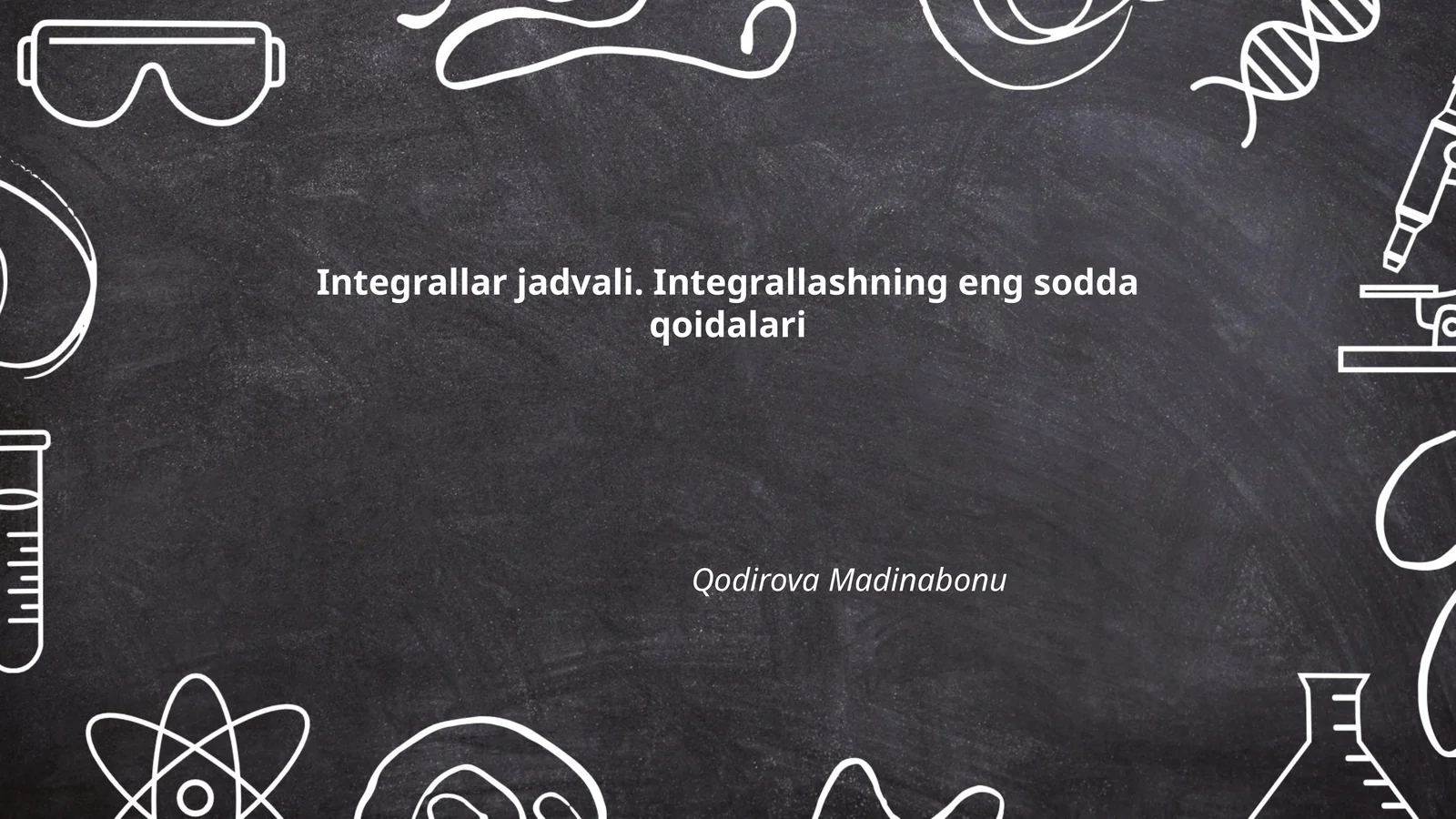 Asosiy integrallash qoidalari