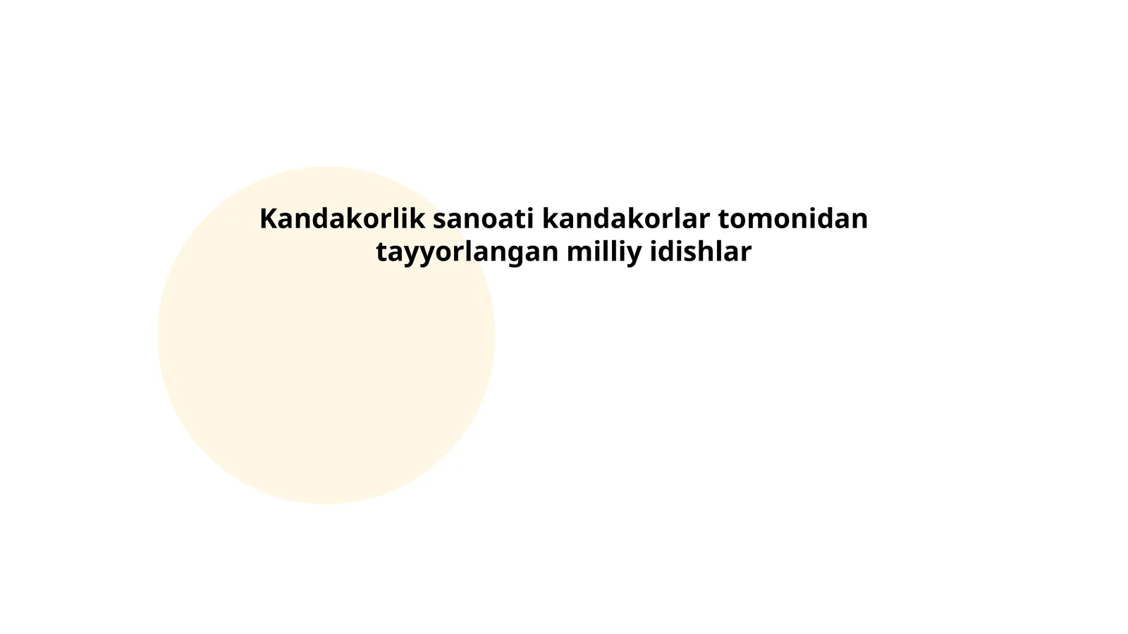 Kandakorlik sanoati kandakorlar tomonidan tayyorlangan milliy idishlar