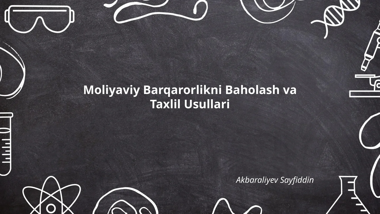 Moliyaviy barqarorlikni baholash va taxlil usullari