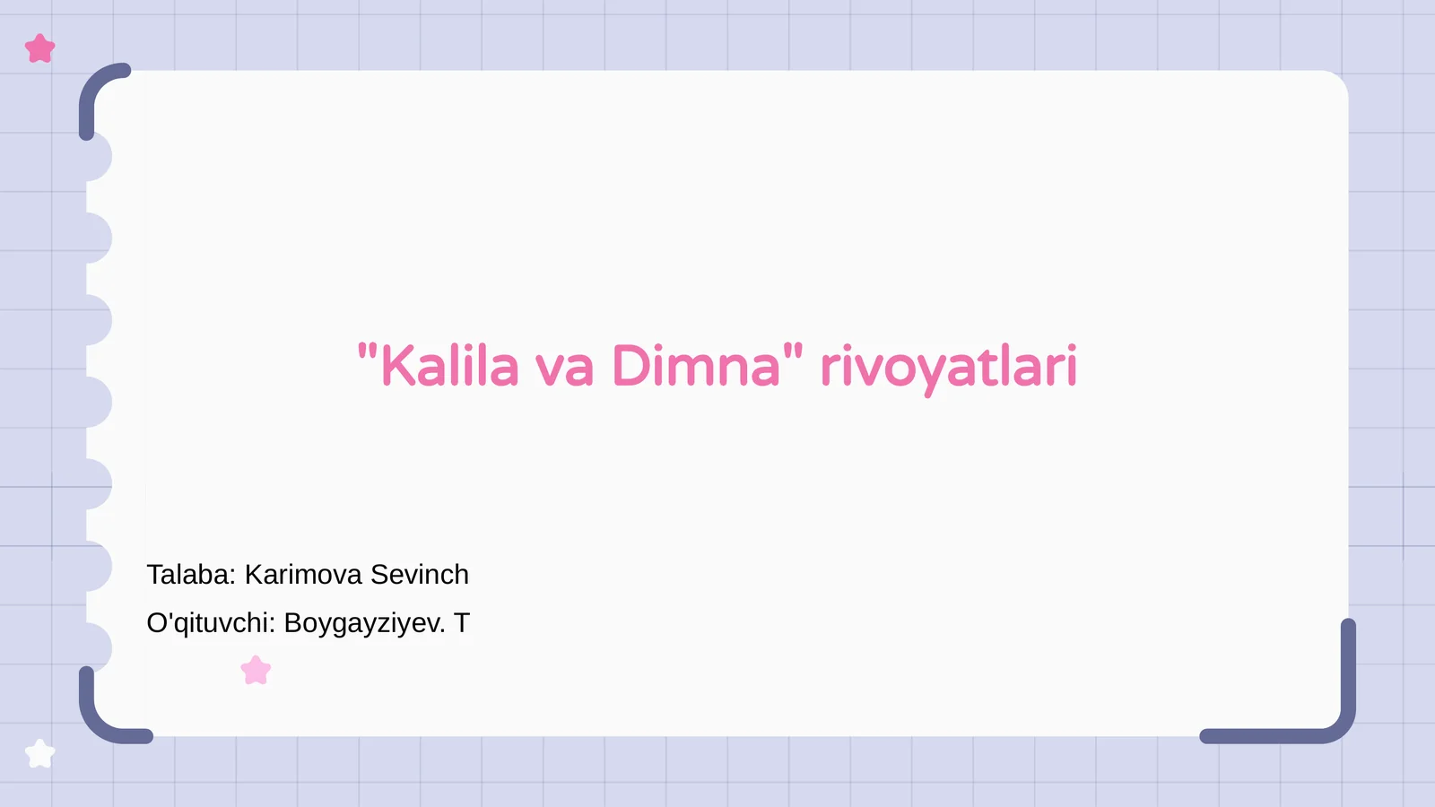 Kalila va Dimna rivoyatlari
