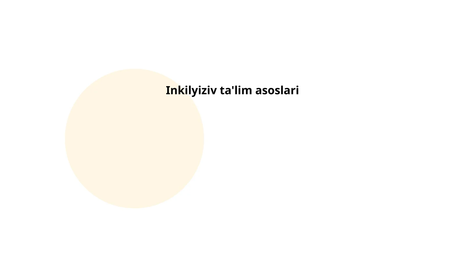 Inkilyiziv ta'lim asoslari