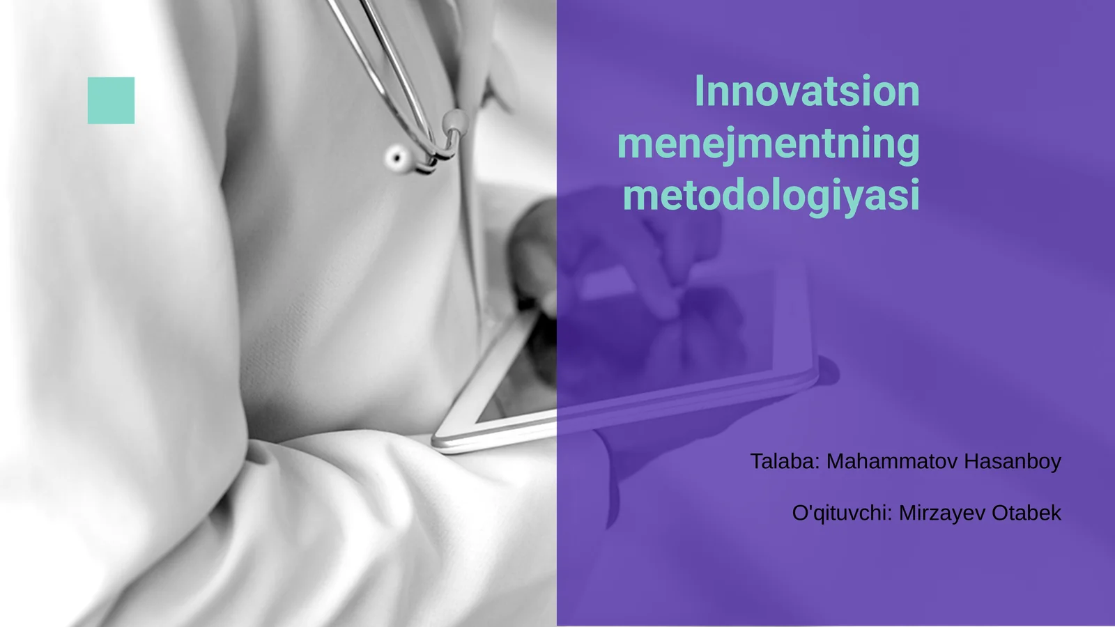 Innovatsion menejmentning metodologiyasi