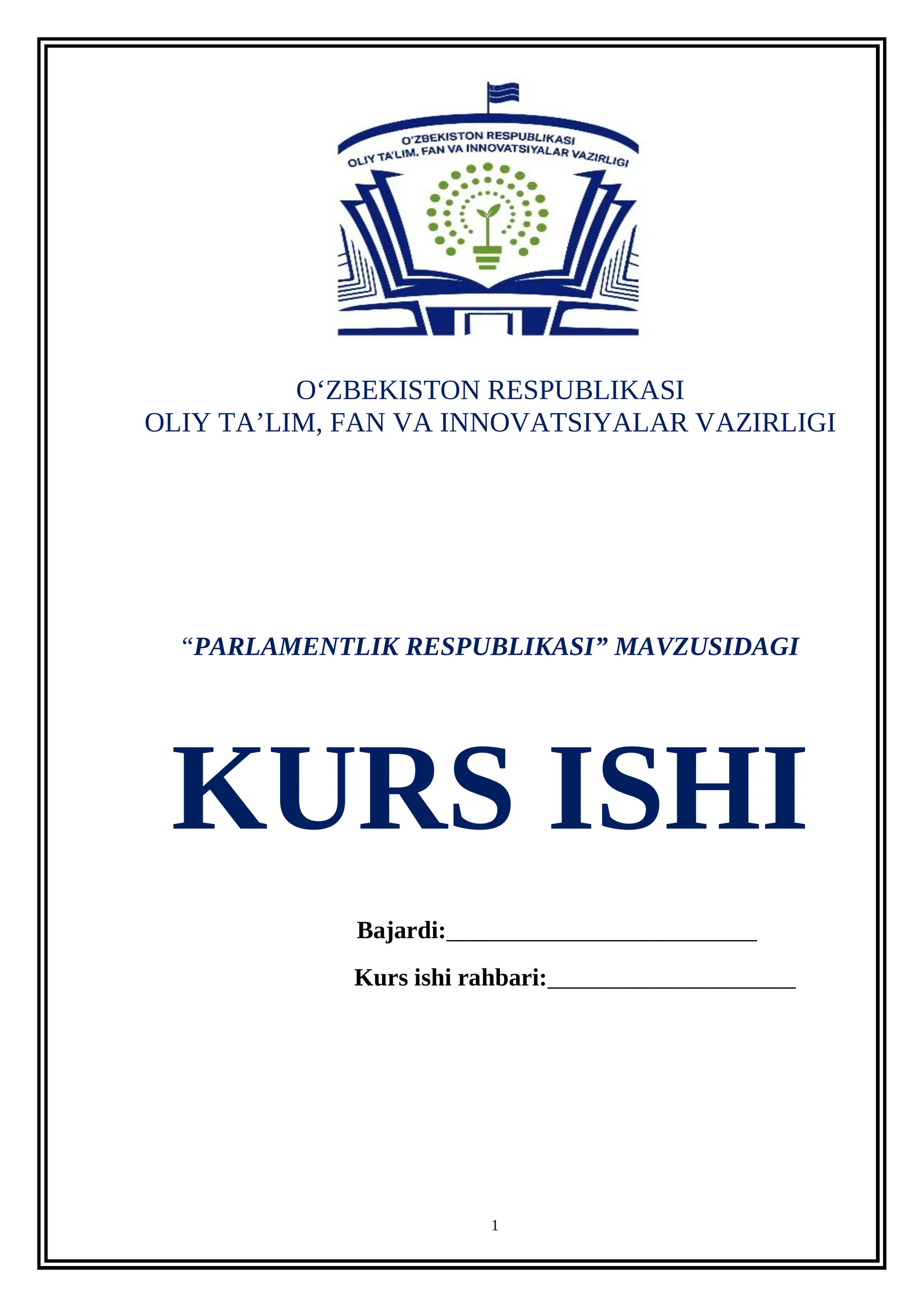 PARLAMENTLIK RESPUBLIKASI