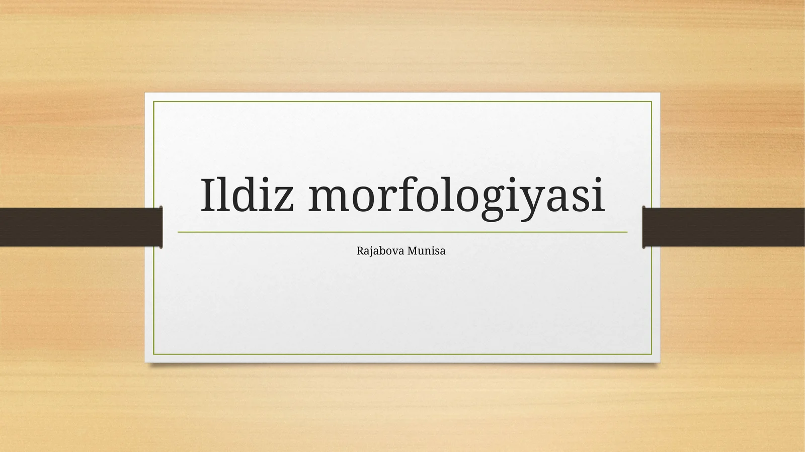 Ildiz morfologiyasi