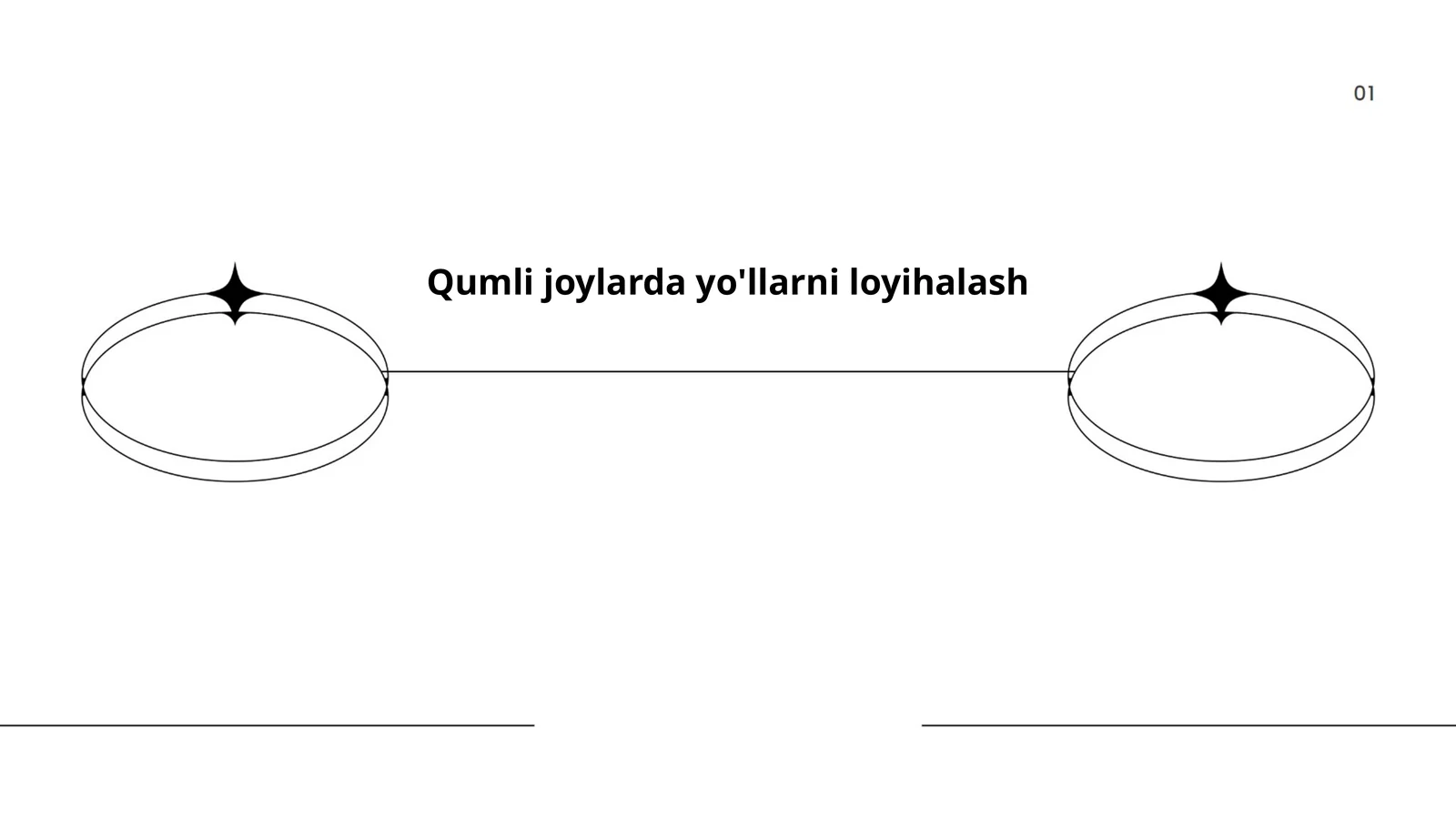 Qumli joylarda yo'llarni loyihalash
