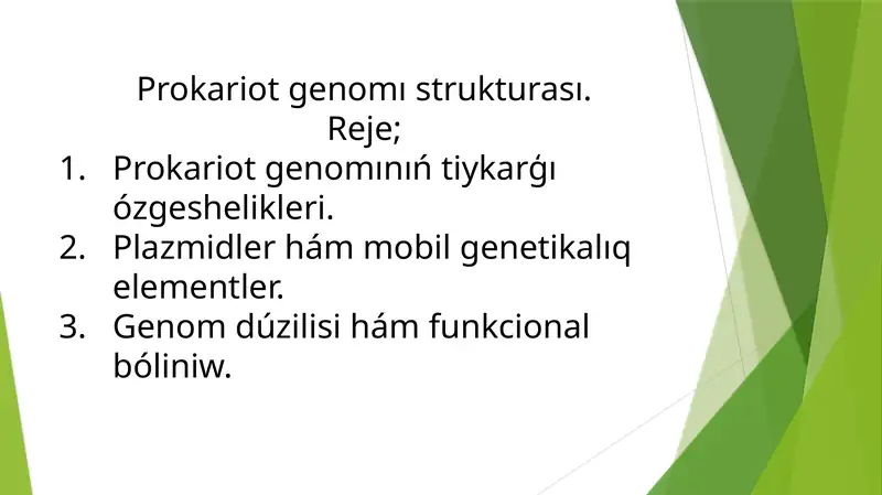 Prokariot genomı strukturası
