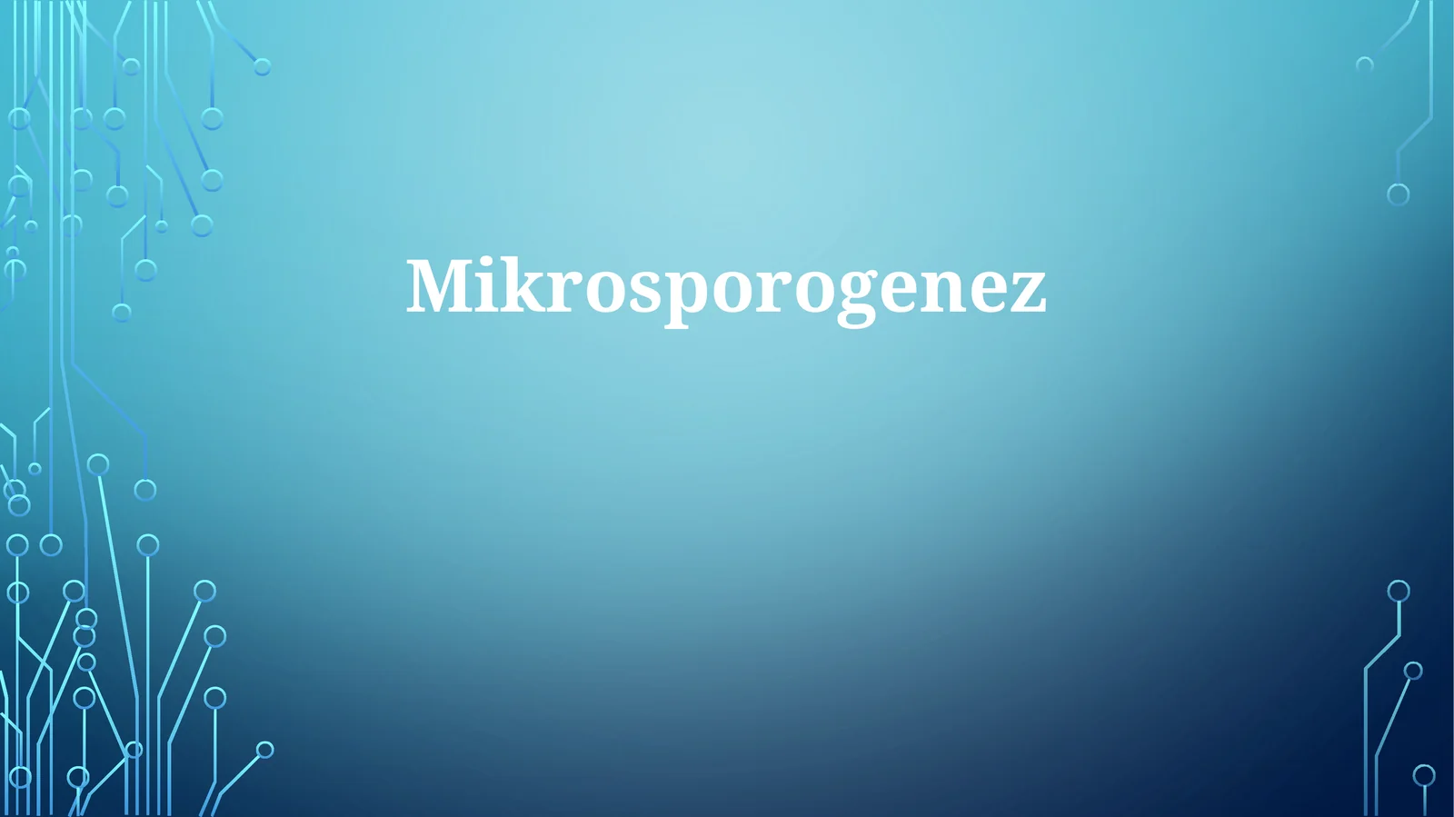 Mikrosporogenez