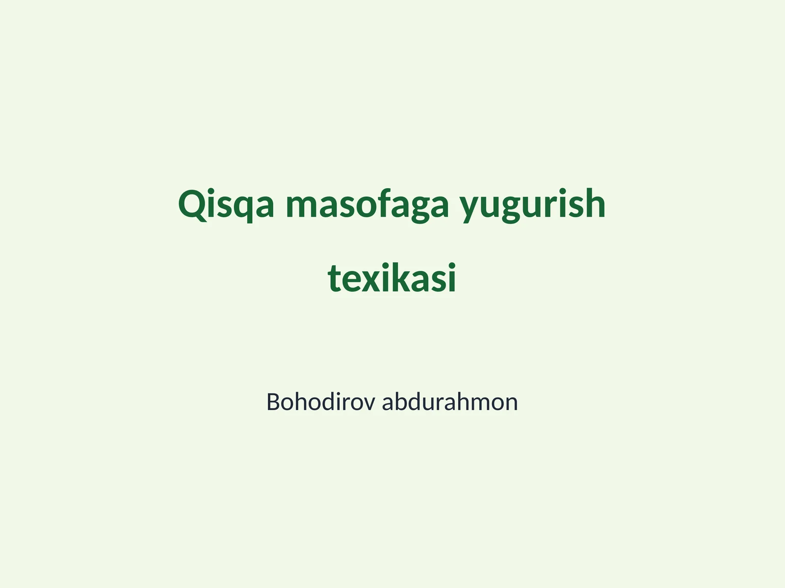 Yugurish texnikasi