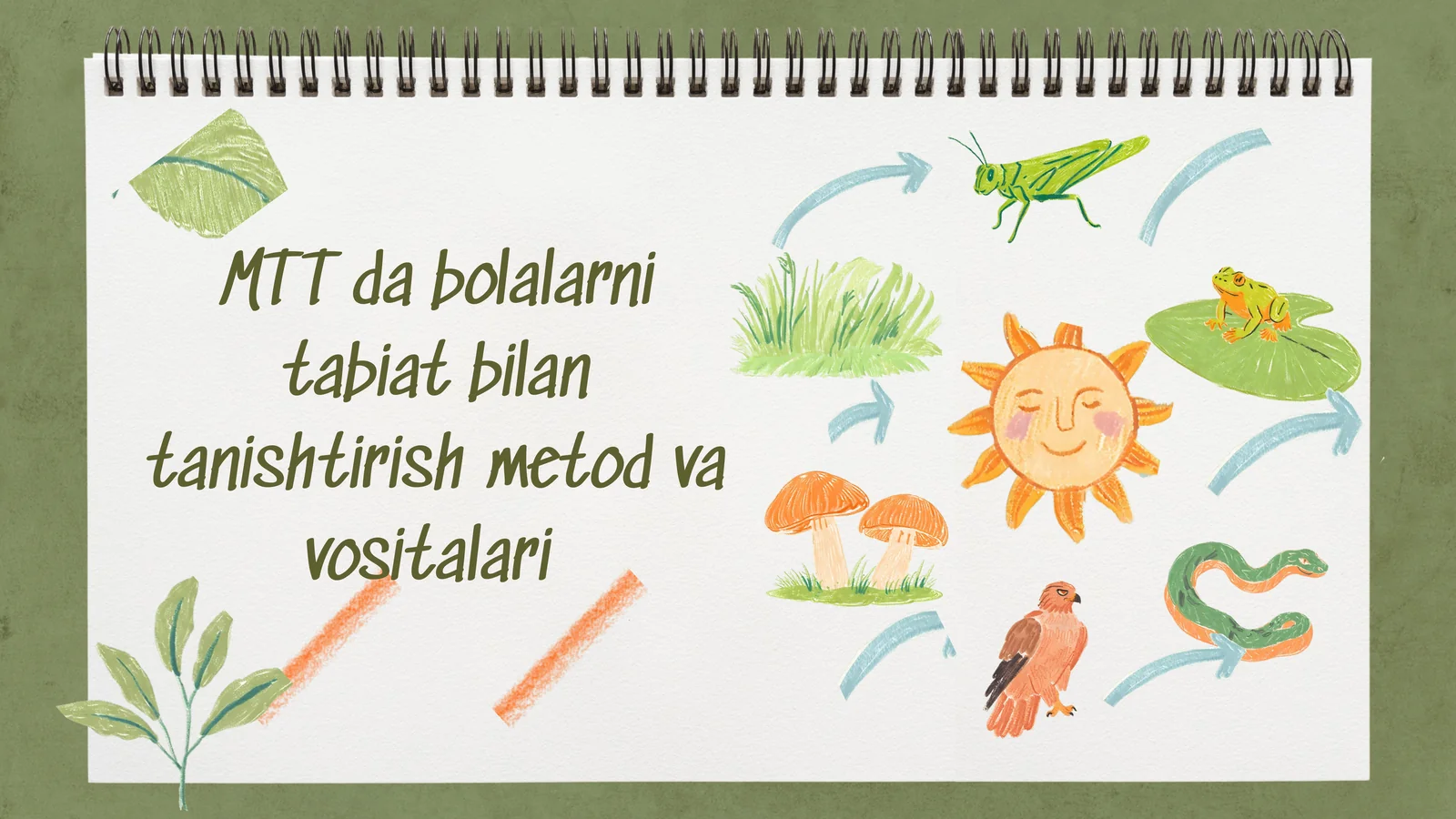 MTT da bolalarni tabiat bilan tanishtirish metodvavositalari