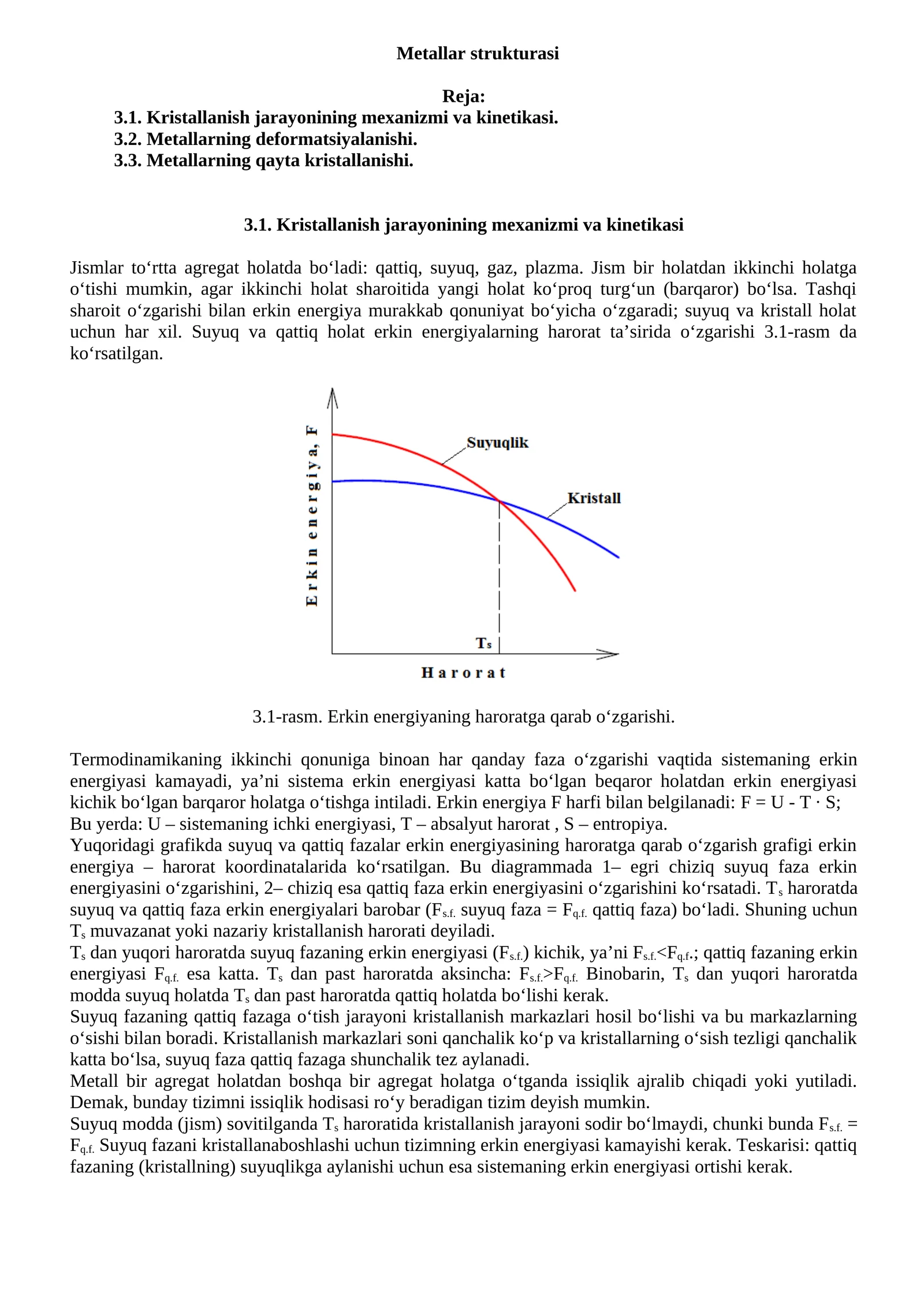 Metallar strukturasi