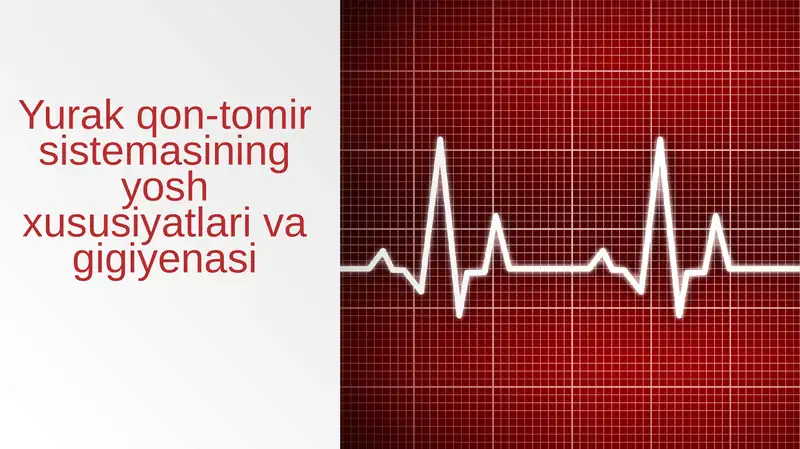Yurak qon-tomir sistemasining yosh xususiyatlari va gigiyenasi