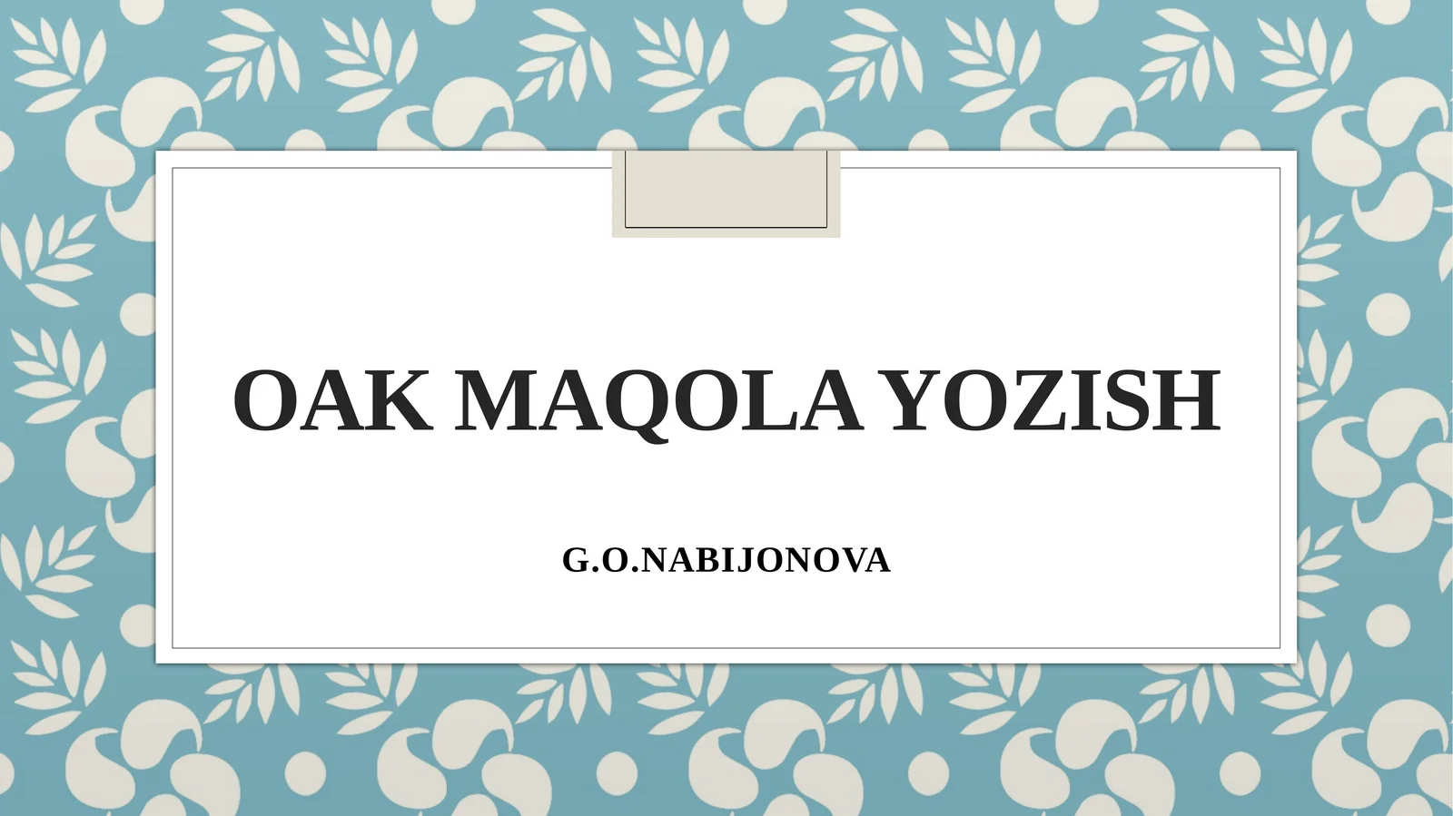 OAKmaqolasinima?