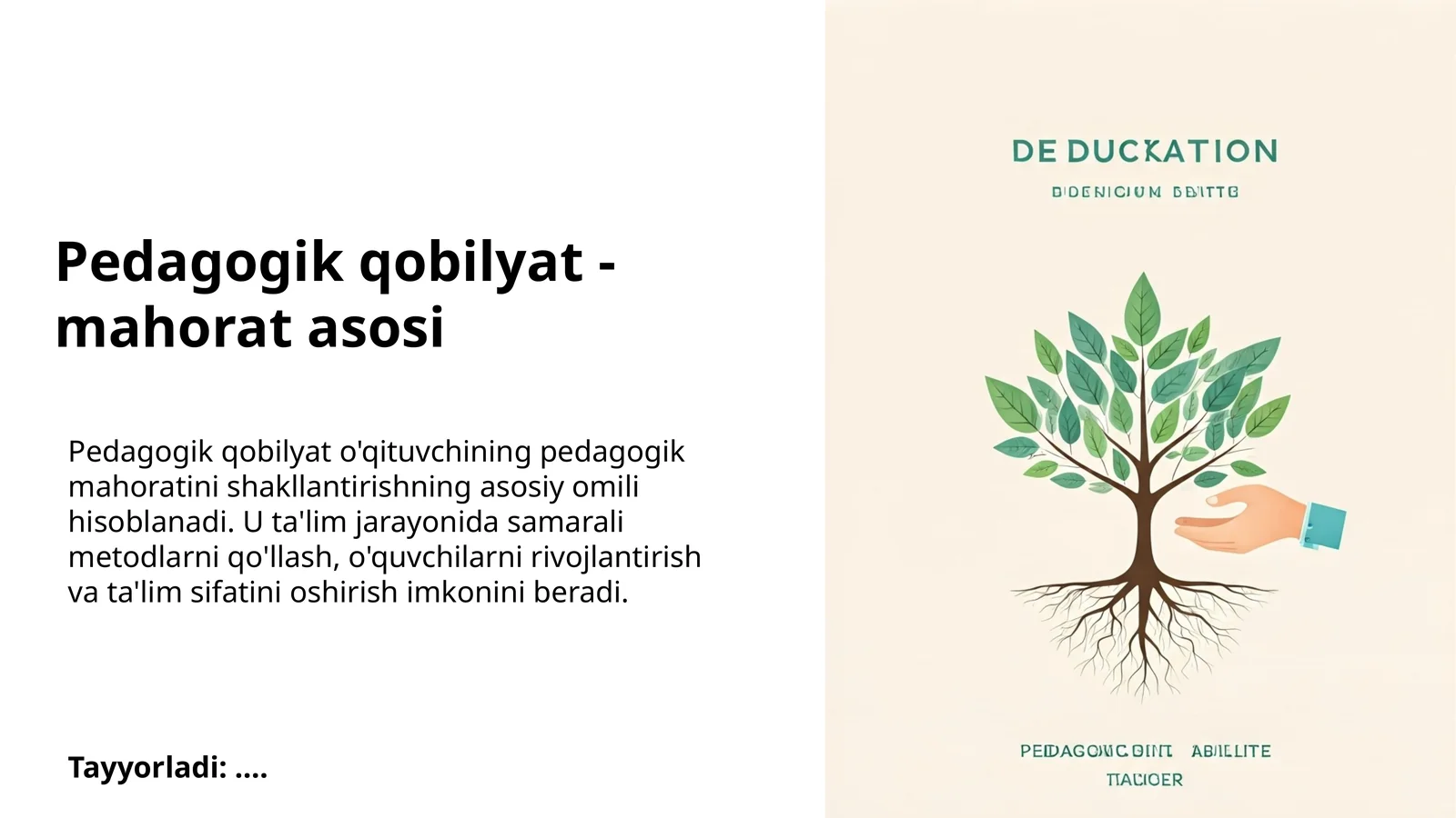 Pedagogik qobilyat - mahorat asosi