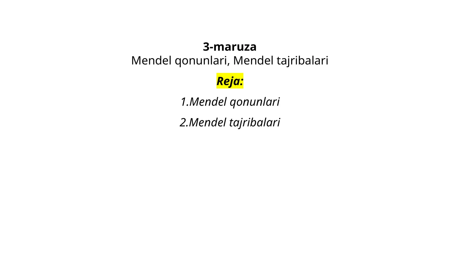 Mendel qonunlari, Mendel tajribalari