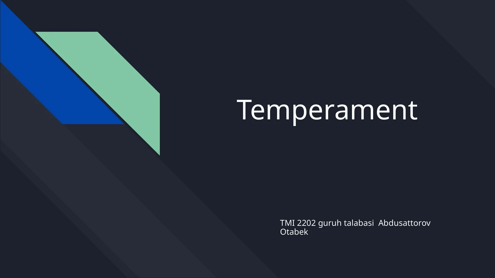 Temperament