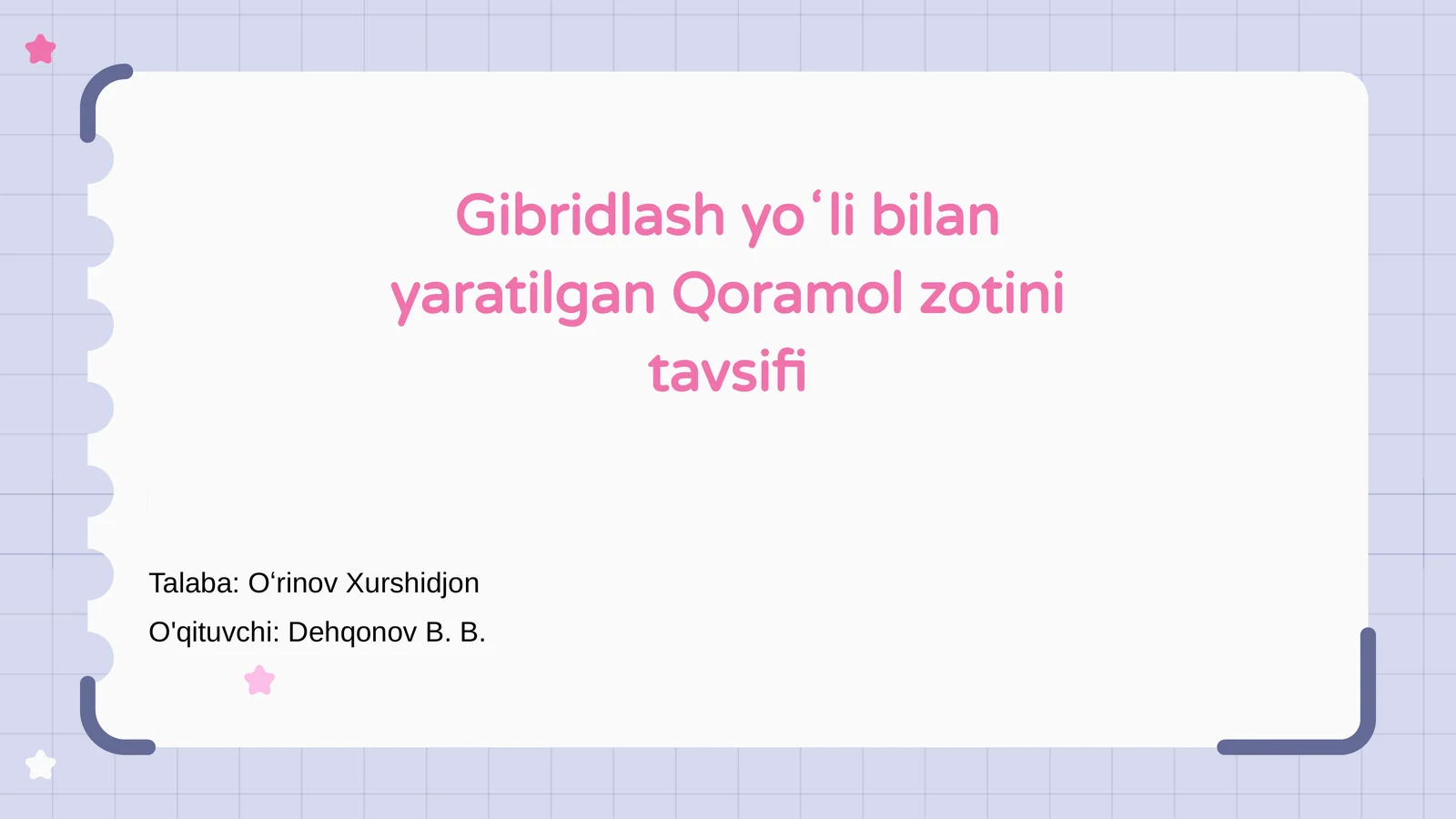 Qoramol zotini tavsifi
