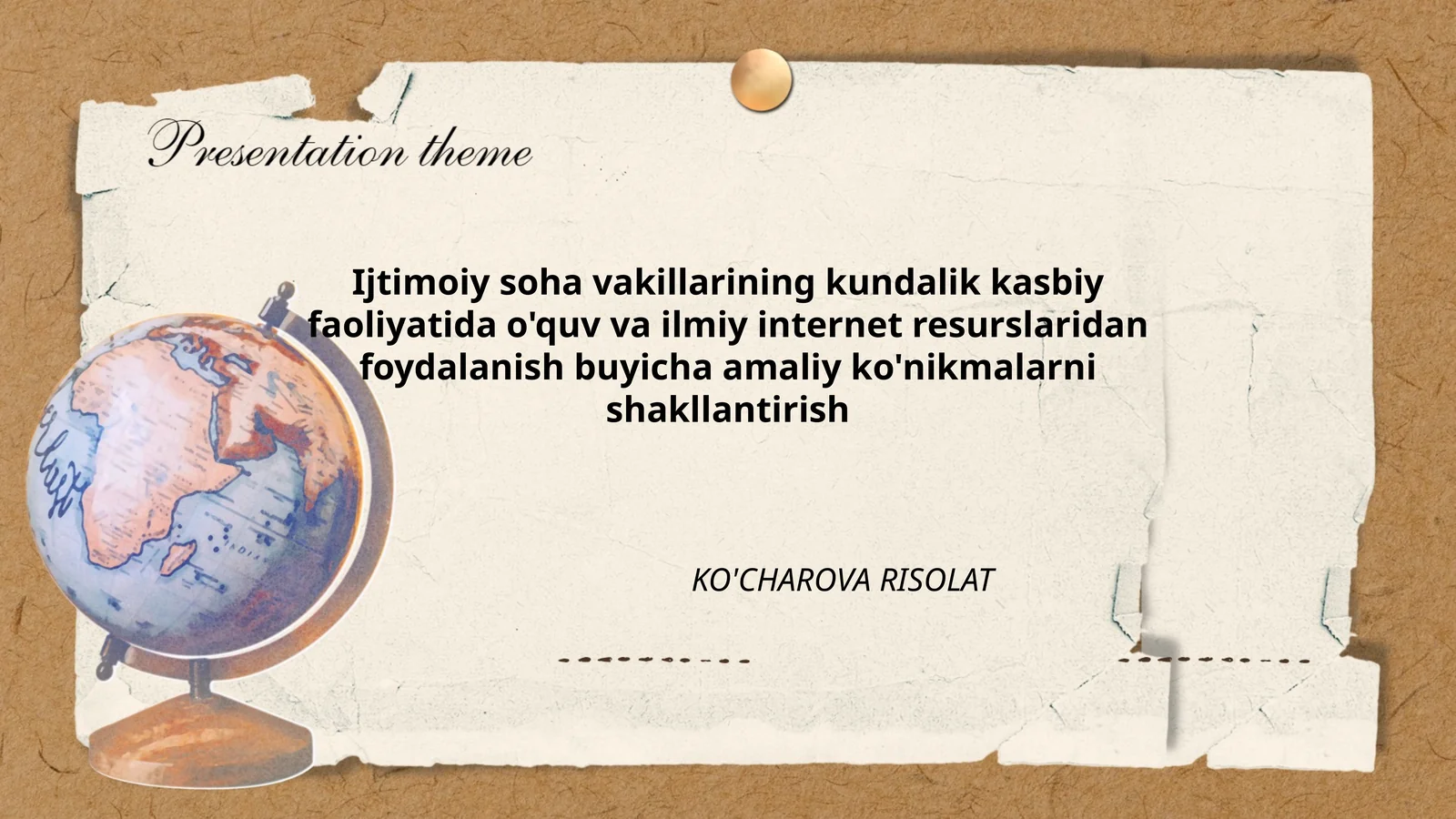 Ijtimoiy soha vakillarining kundalik kasbiy faoliyatida o'quv va ilmiy internet resurslaridan foydalanish buyicha amaliy ko'nikmalarni shakllantirish