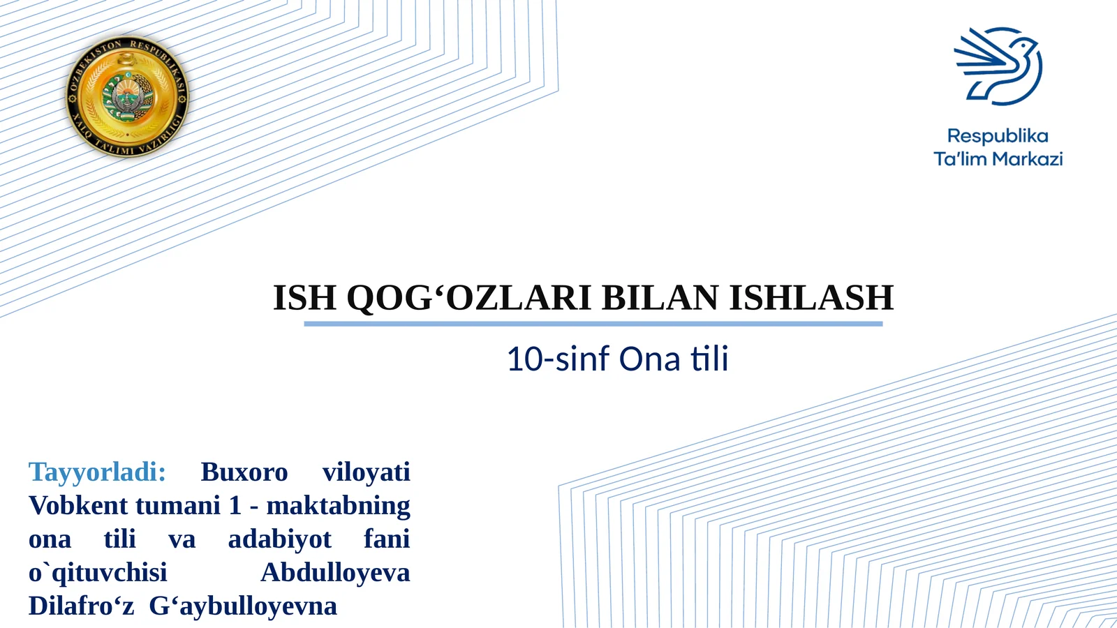 10-sinf Onatili