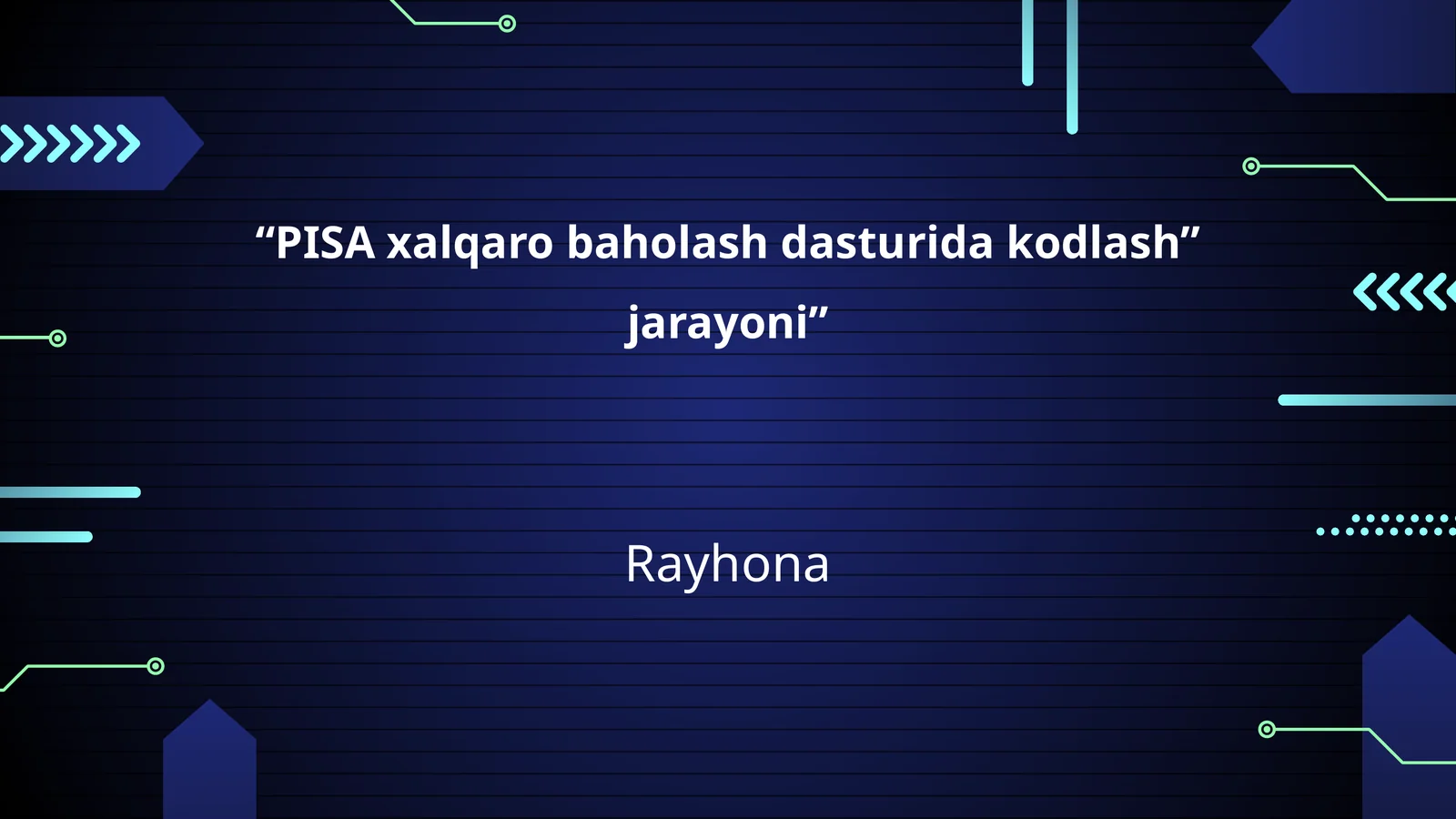 PISA xalqaro baholash dasturida kodlash