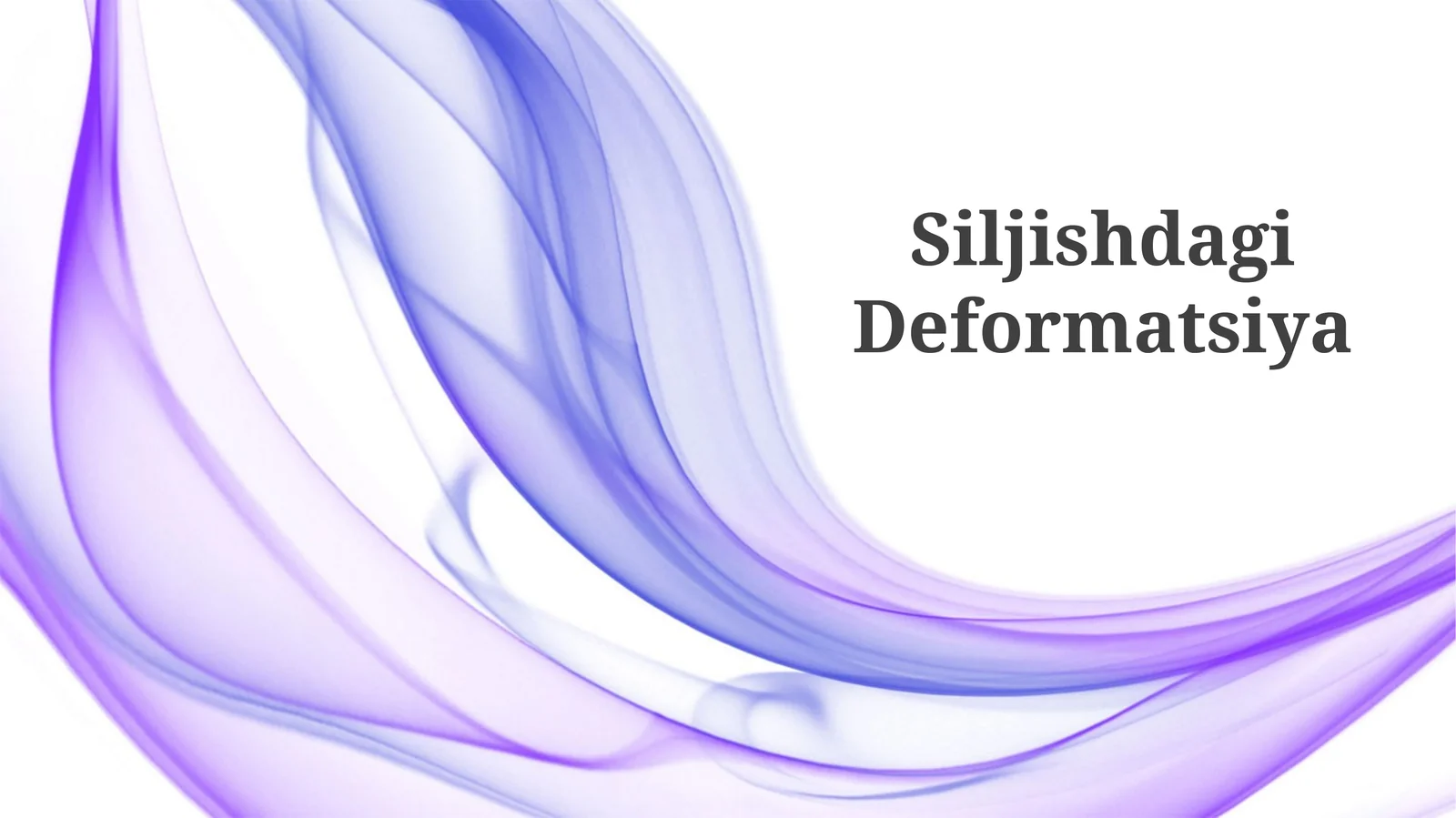 Siljishdagi Deformatsiya