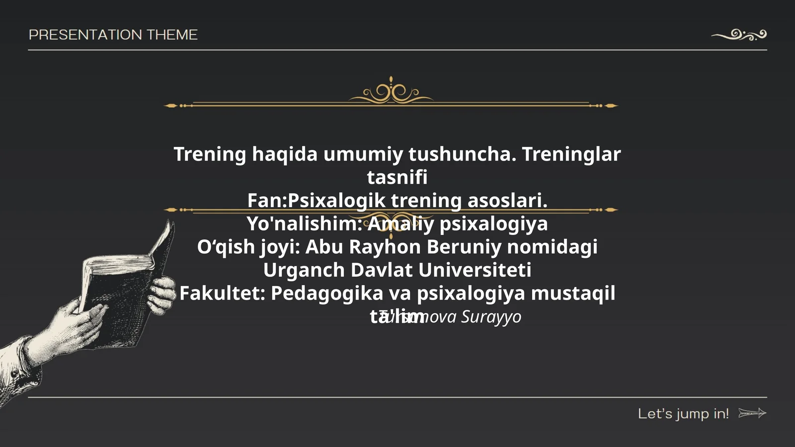 Psixalogik trening asoslari