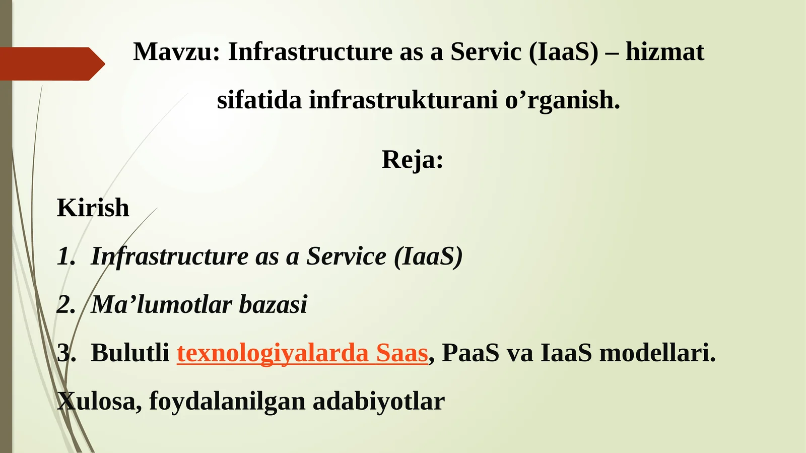 Infrastructure as a Service (IaaS)