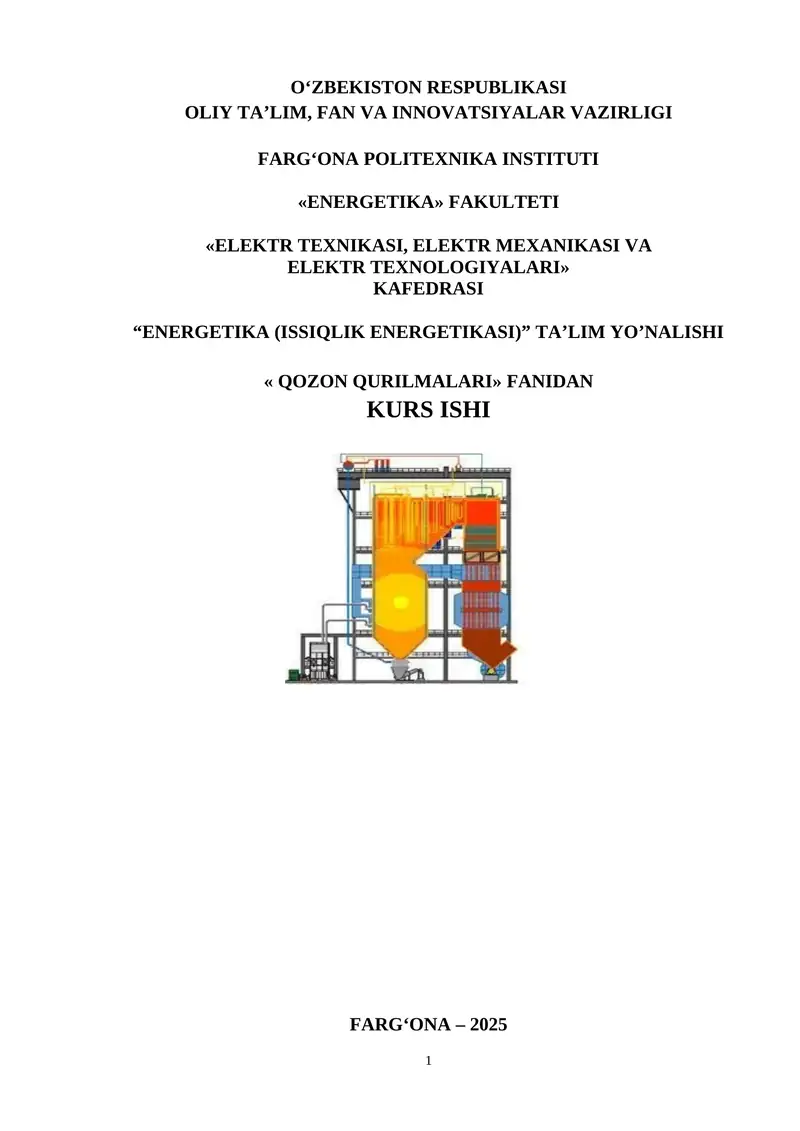 Qozon agregatlari (KURS ISHI)