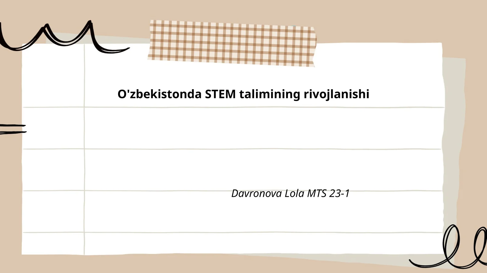 O'zbekistonda STEM talimining rivojlanishi