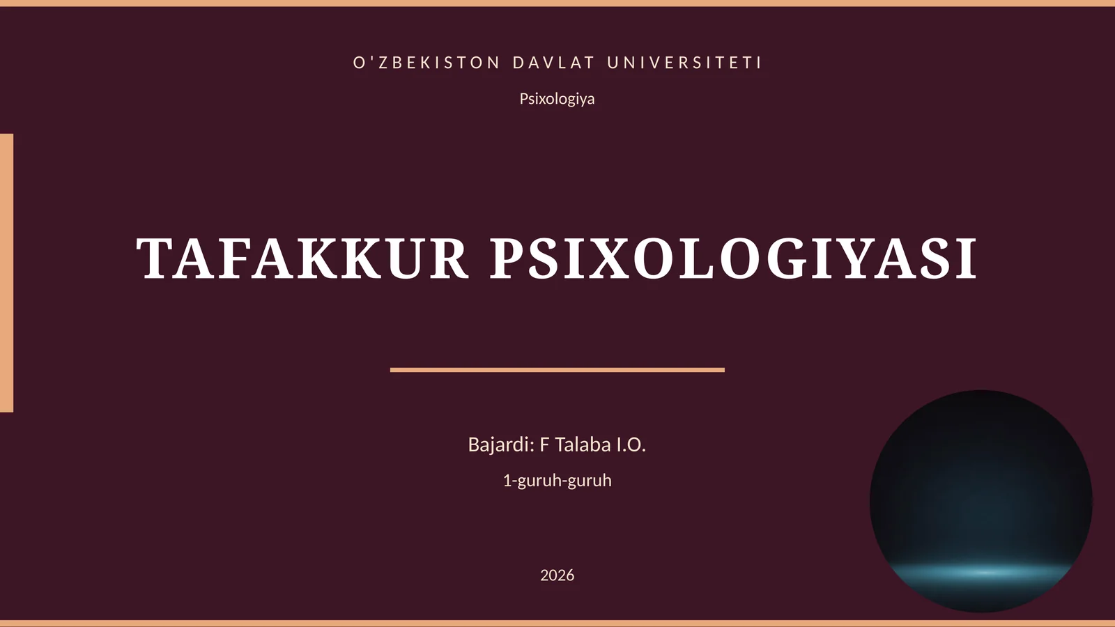 TAFAKKUR PSIXOLOGIYASI